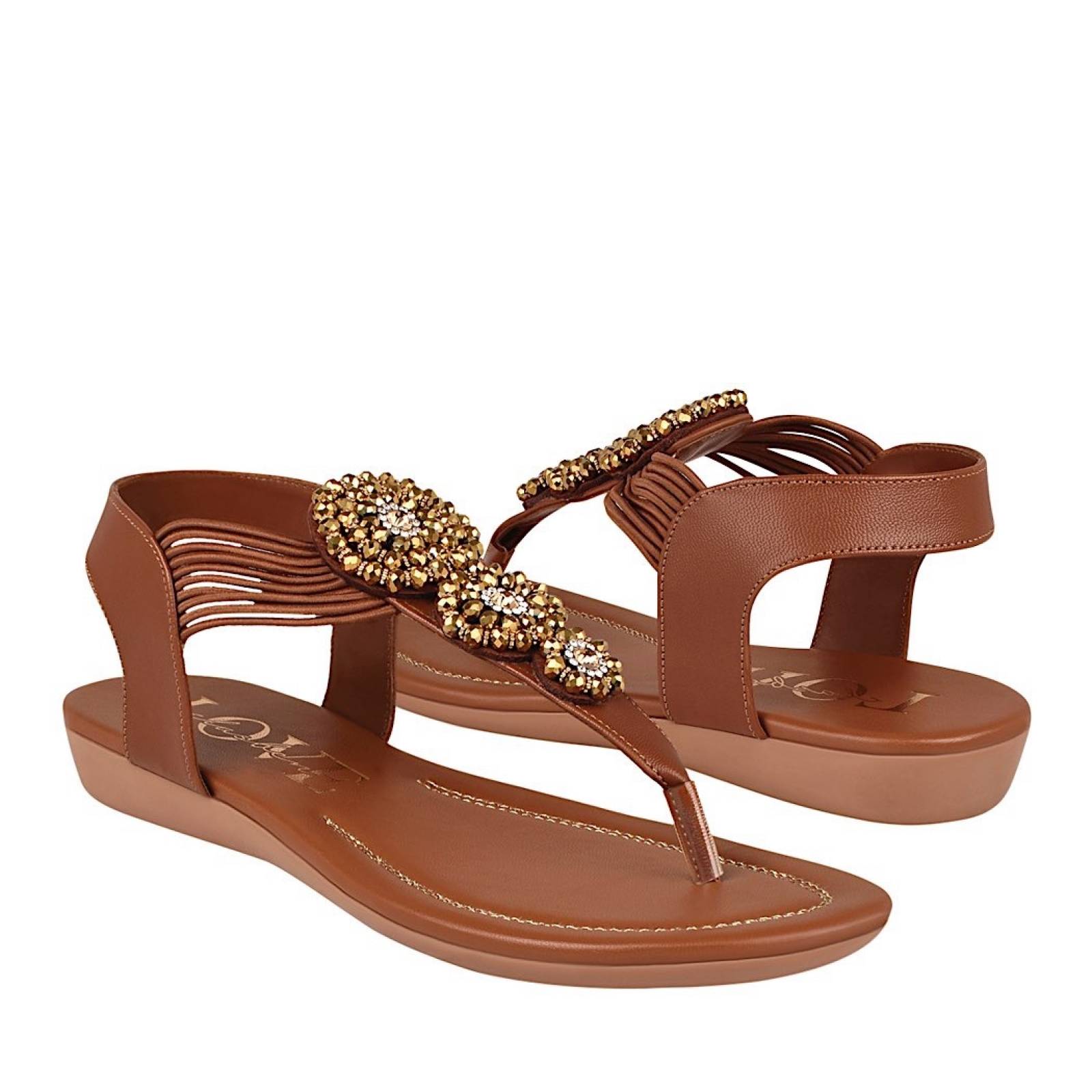 SANDALIAS CASUALES DAMA CLASBEN LOVE 813107 SIMIPIEL CAFÉ