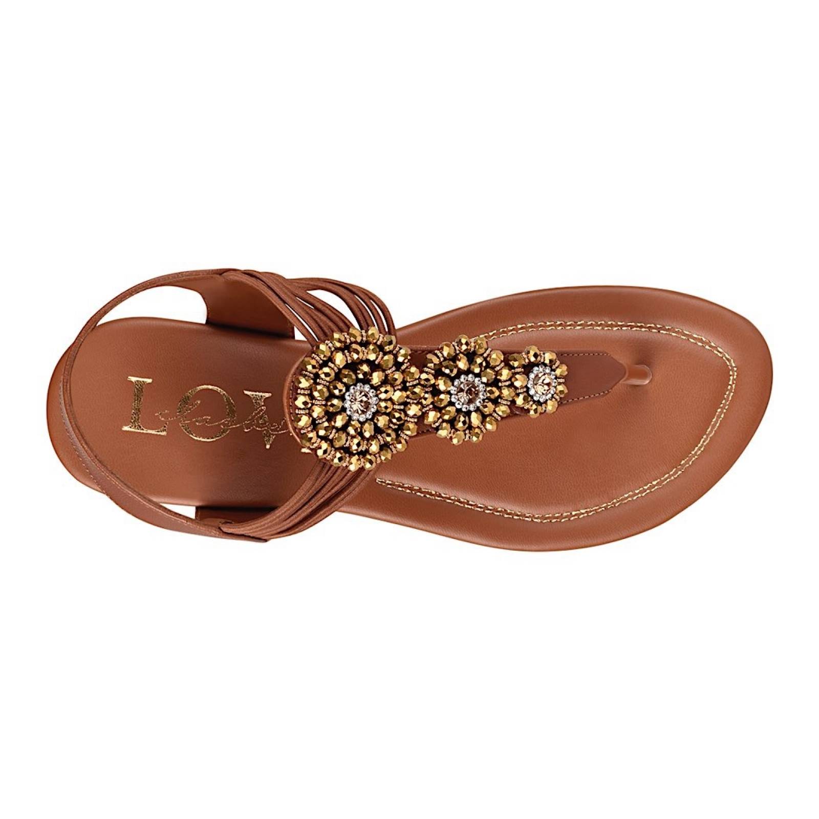 SANDALIAS CASUALES DAMA CLASBEN LOVE 813107 SIMIPIEL CAFÉ