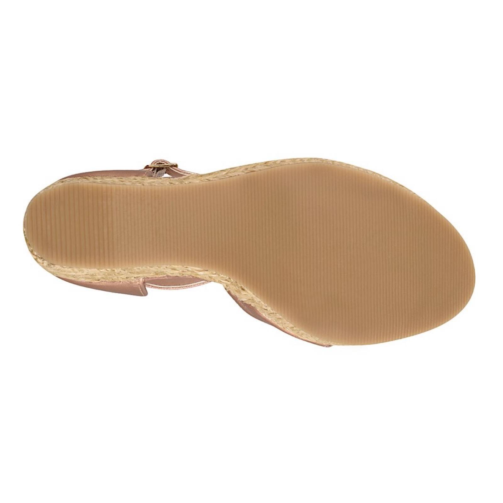 SANDALIAS PARA DAMA CLASBEN LOVE 823572 SIMIPIEL ORO ROSADO