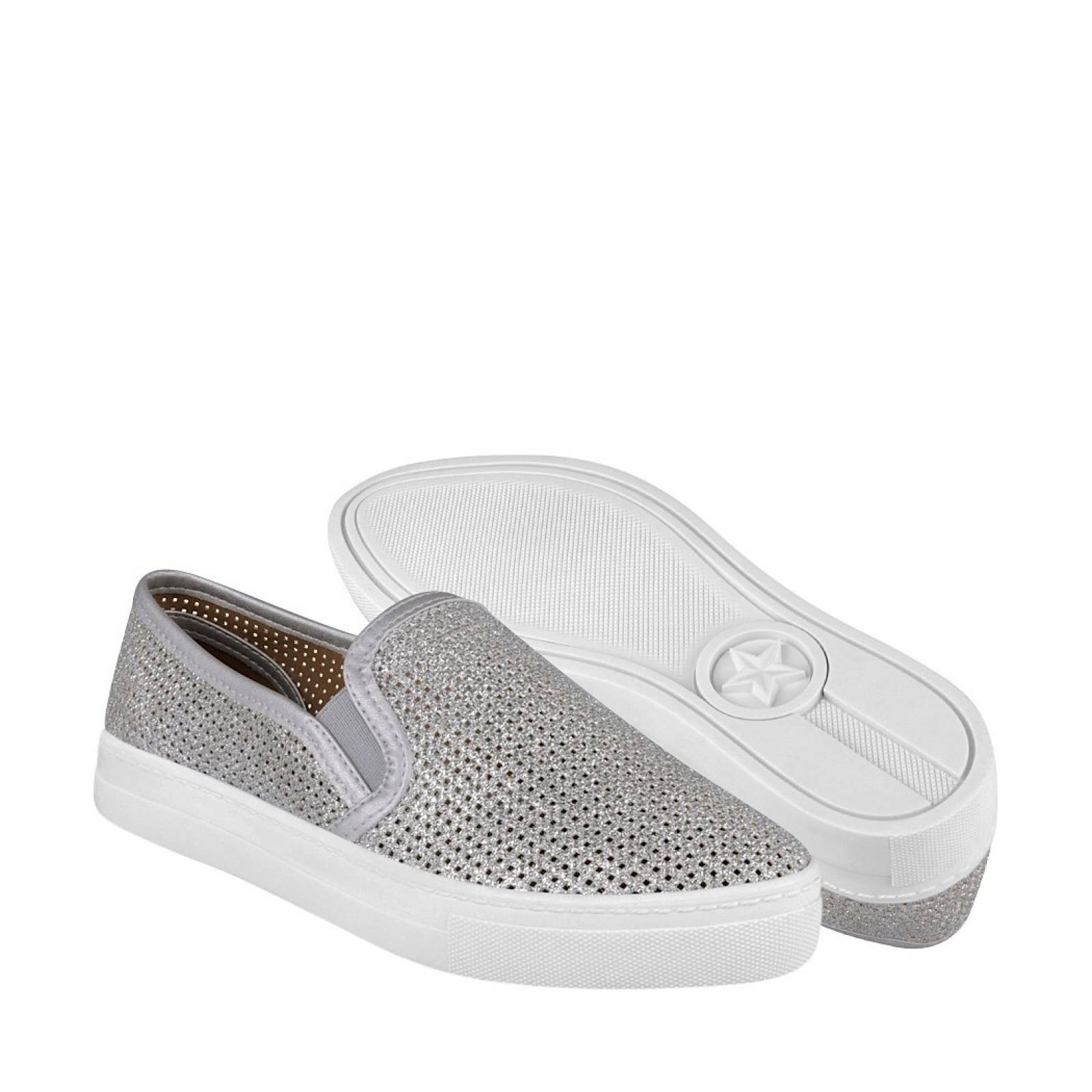 TENIS MISS PINK 150704 23-26 GLITTER PLATA