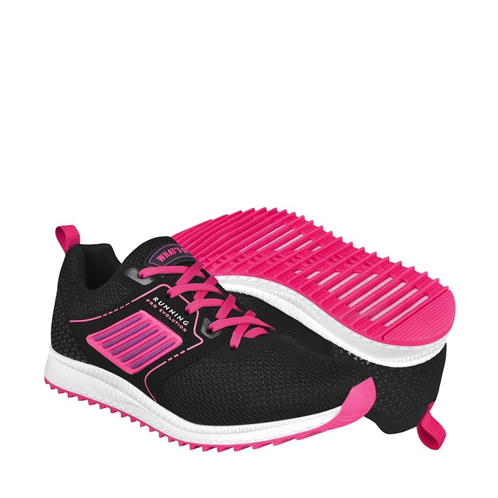 TENIS PARA CORRER PARA DAMA WHAT´S UP 180337 NEGRO FIUSHA