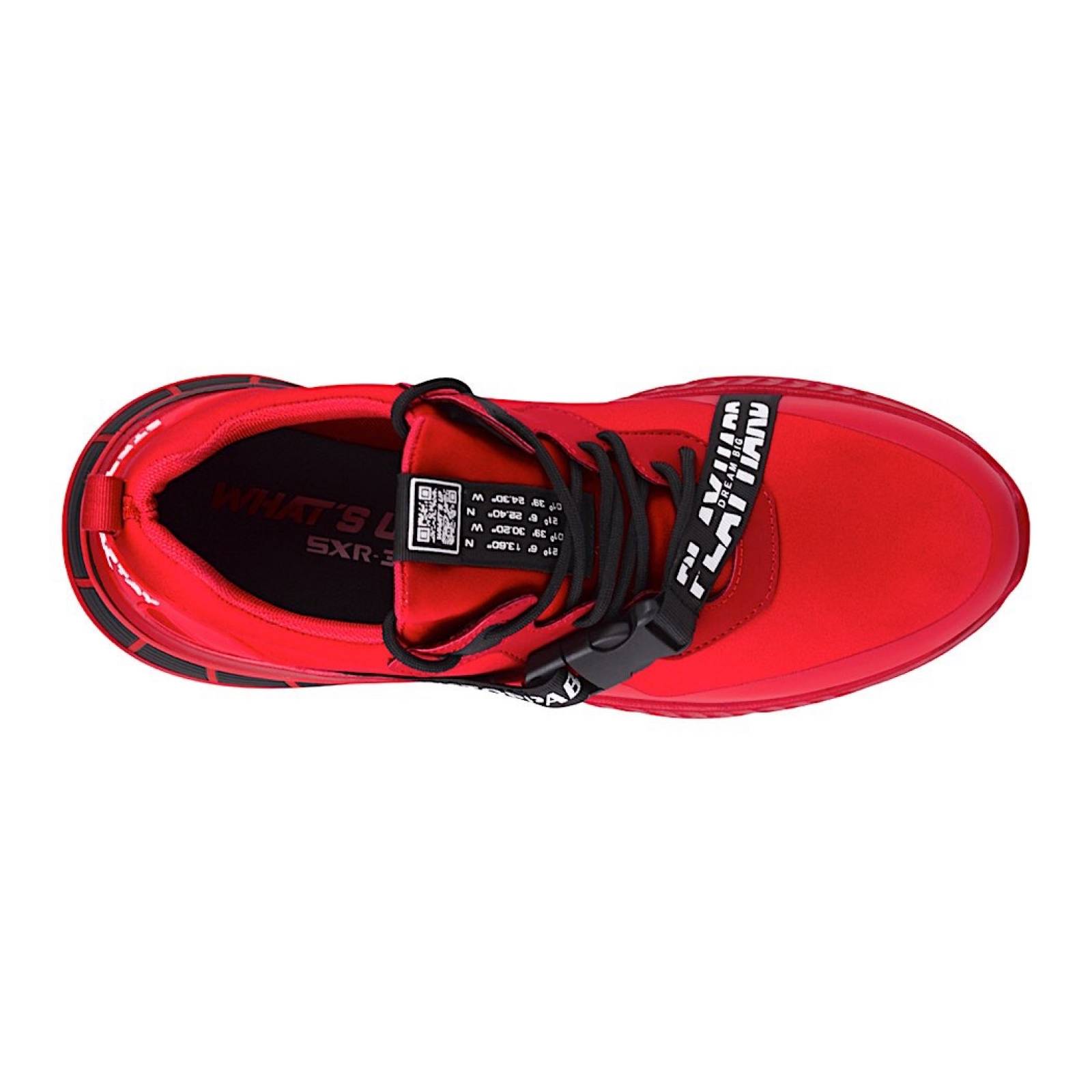 TENIS WHAT´S UP HOMBRE 325020 TEXTIL ROJO