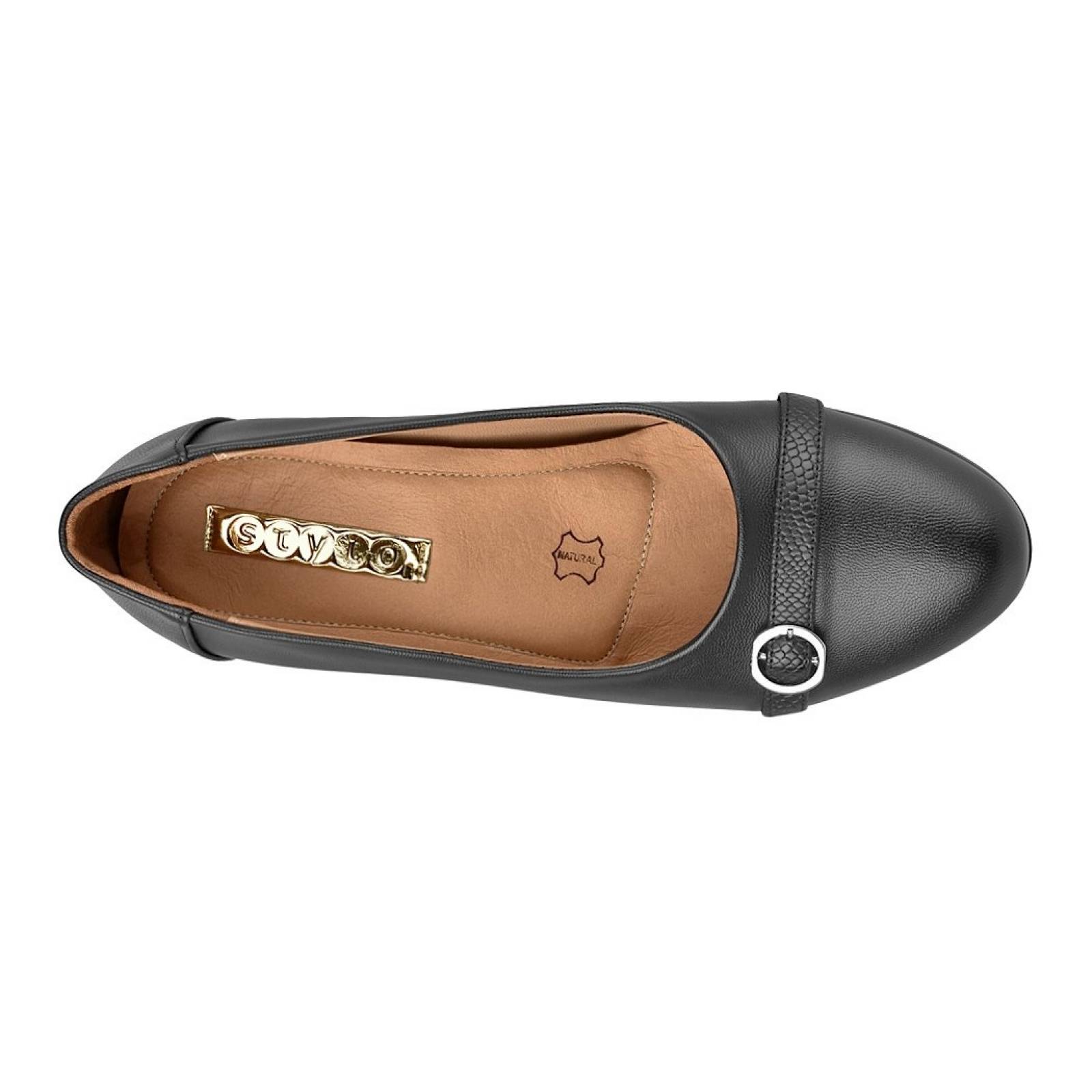ZAPATOS CLASICOS PARA DAMA STYLO 801 SIMIPIEL NEGRO