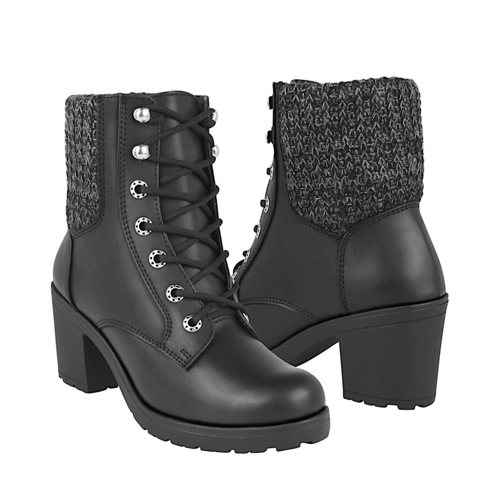 BOTINES DAMA STYLO 88-47 SIMIPIEL NEGRO