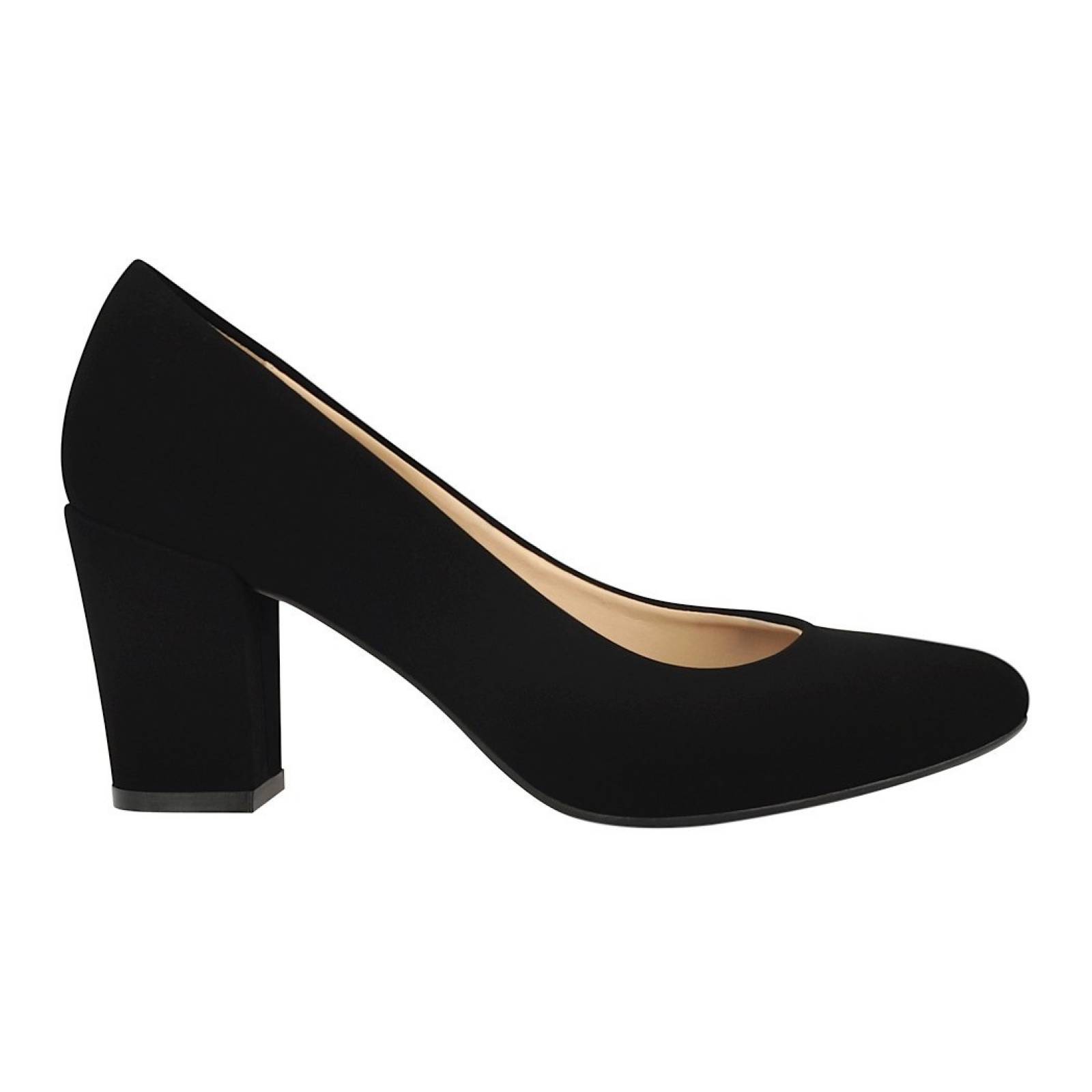 ZAPATO DE TACON 88000 SUEDE NEGRO