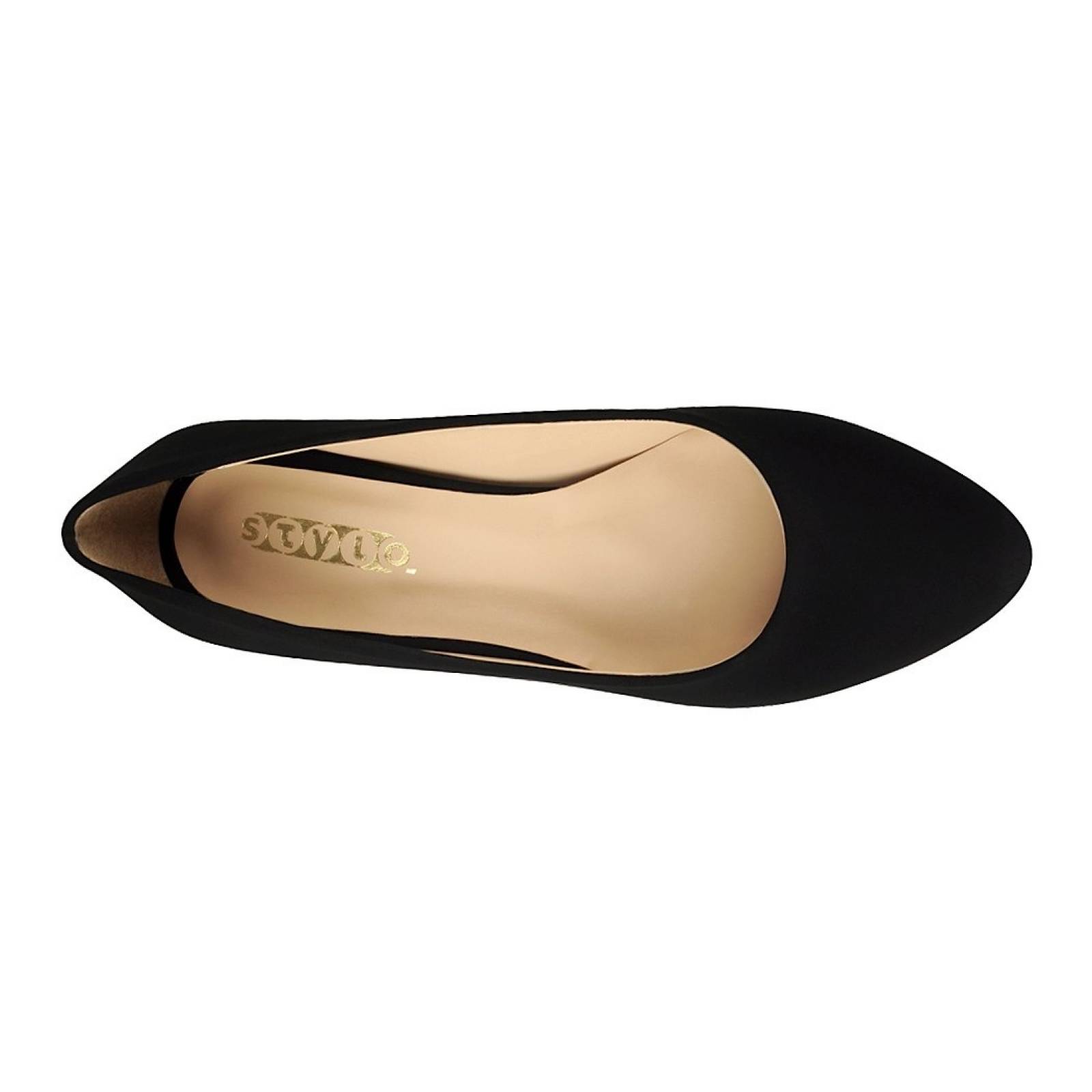 ZAPATO DE TACON 88000 SUEDE NEGRO