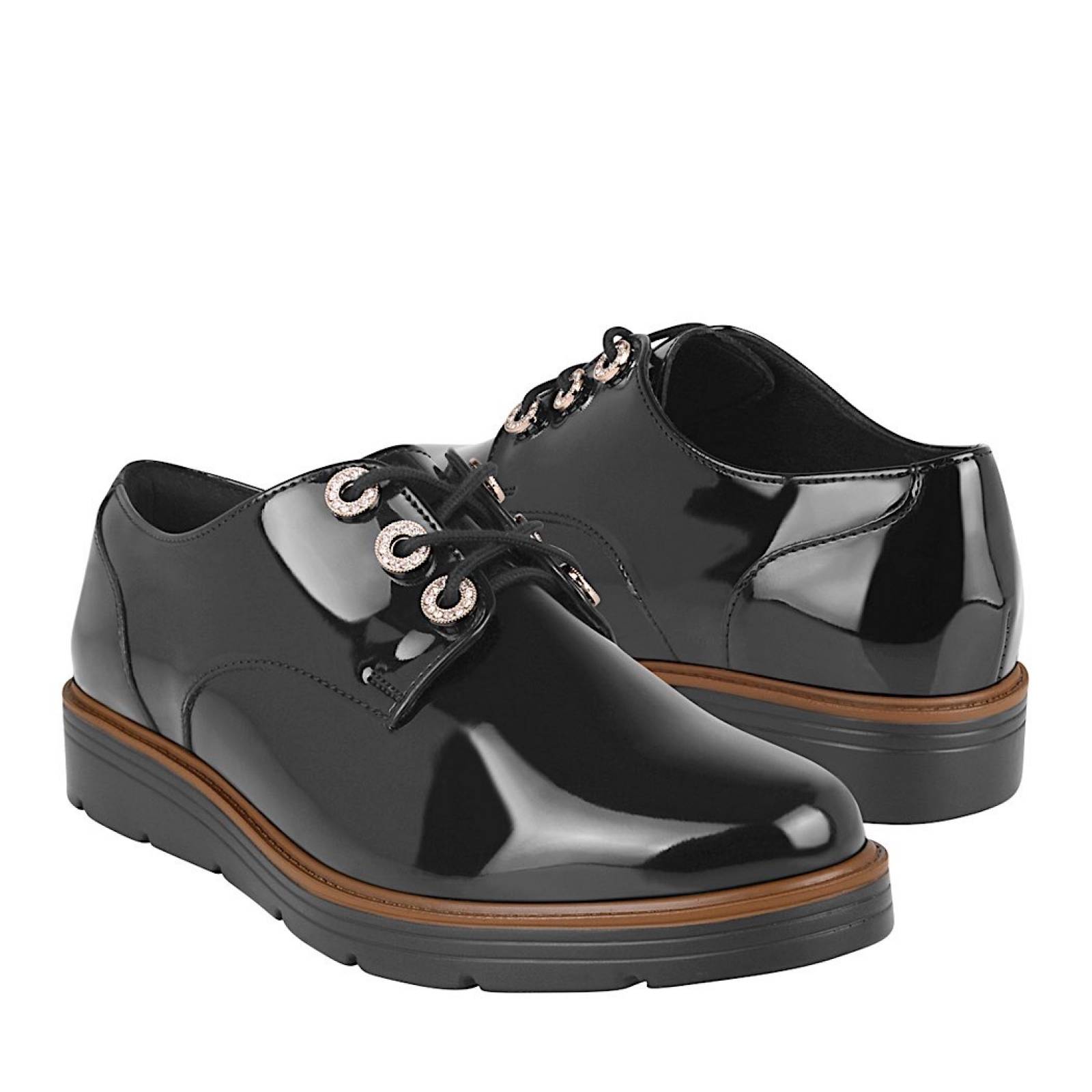 ZAPATOS DAMA FLEXI 45713 CHAROL NEGRO