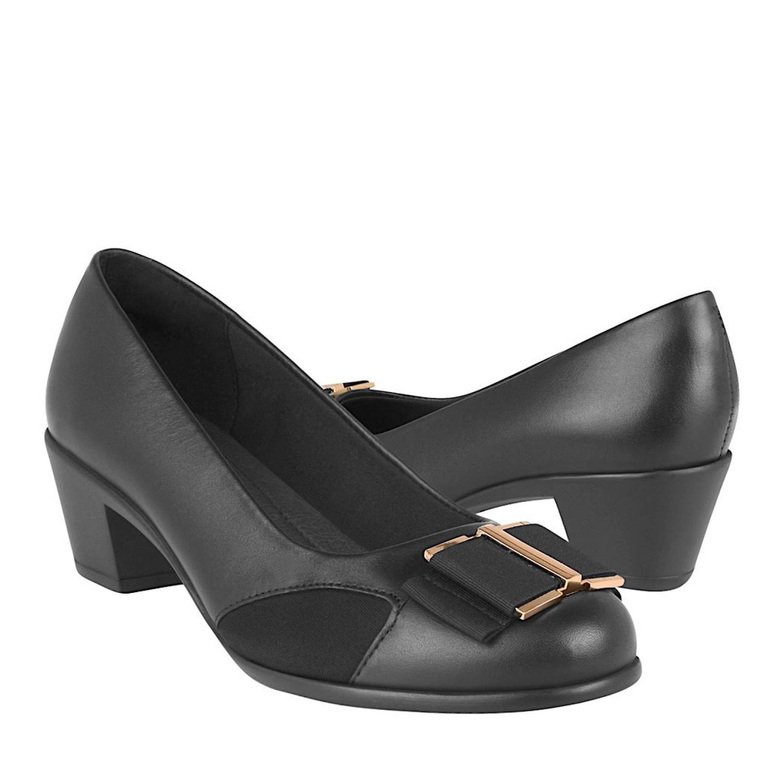 ZAPATILLAS DAMA FLEXI 15414 PIEL NEGRO