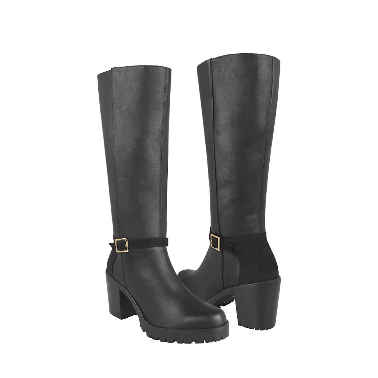 Botas casuales Stylo para mujer simipiel negro 71515
