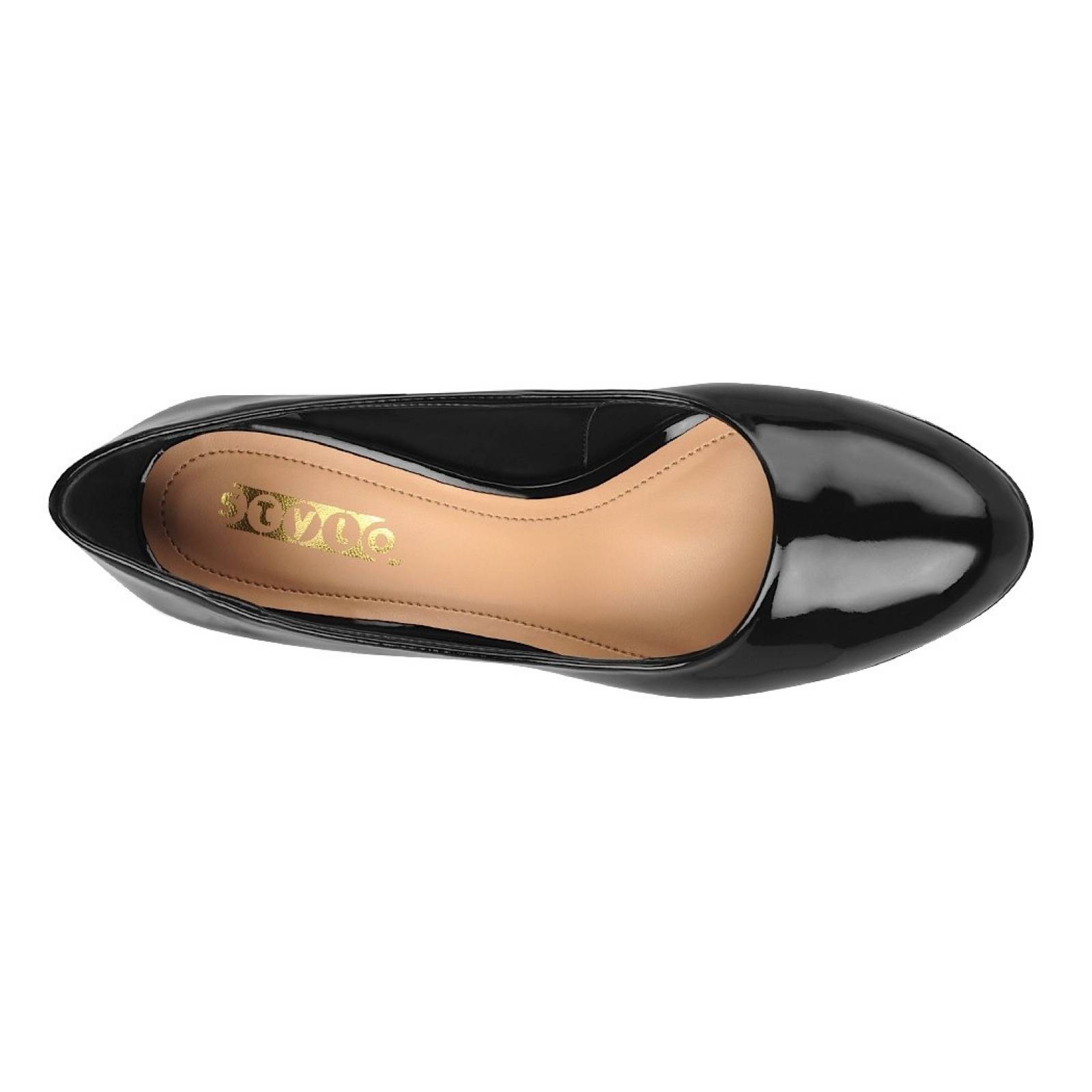 Zapatillas de vestir Stylo para mujer charol negro 82501