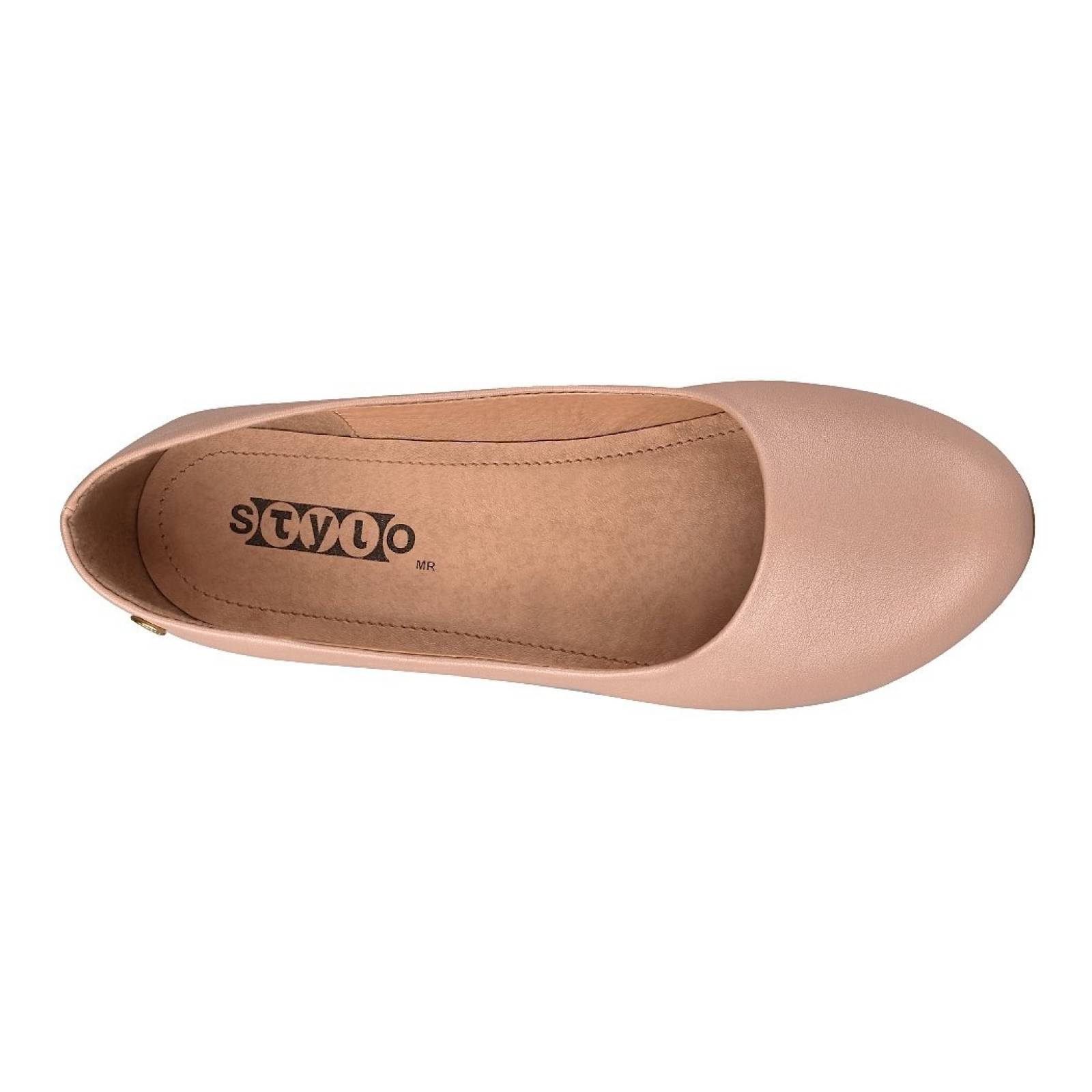 TACONES CLASICOS PARA DAMA STYLO 08,0 SIMIPIEL NUDE