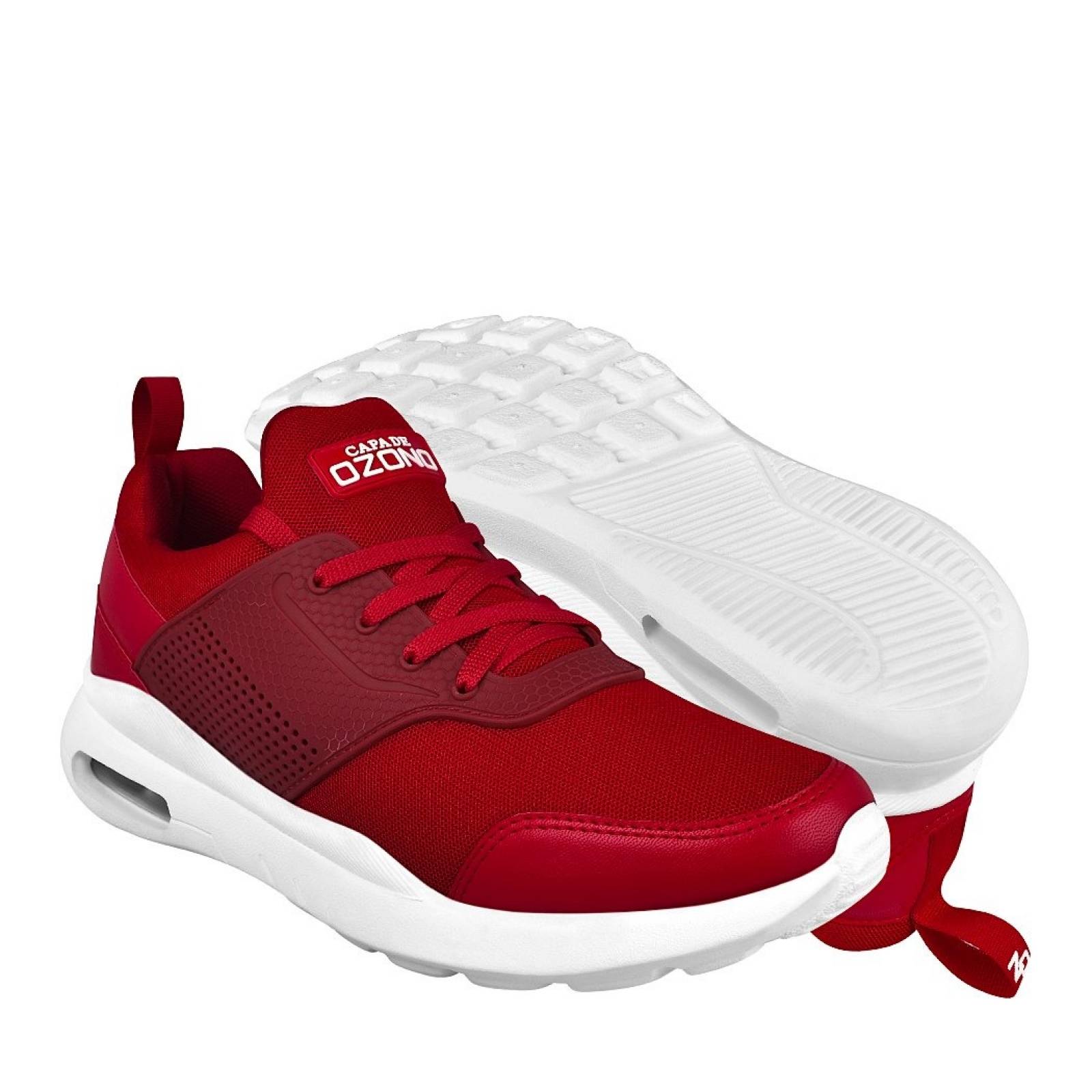 TENIS CASUALES PARA CABALLERO CAPA DE OZONO 584202-03 ROJO