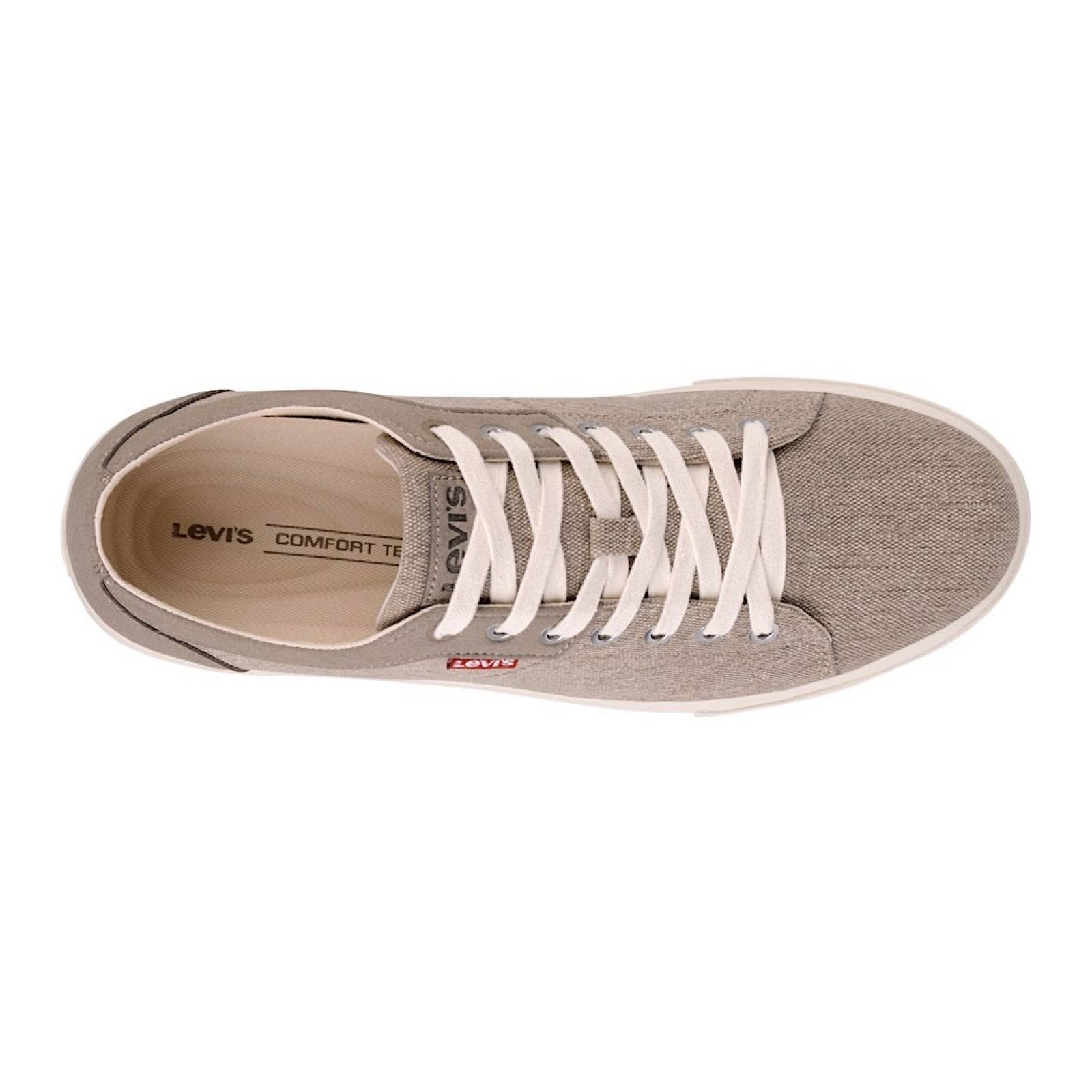 TENIS CASUALES CABALLERO LEVI´S 231571-27 TEXTIL BEIGE