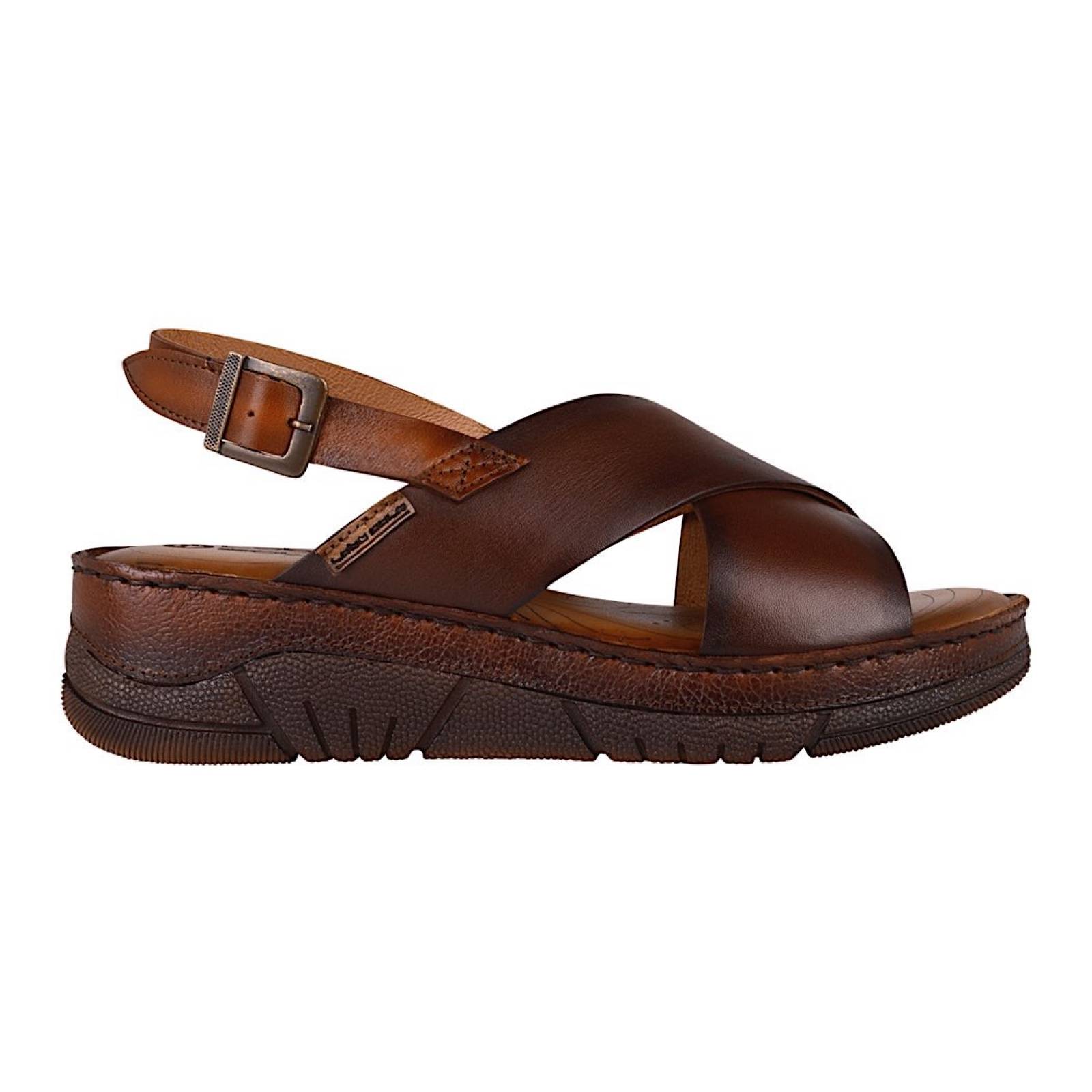 SANDALIAS DAMA LOBO SOLO 1702 PIEL CAFÉ