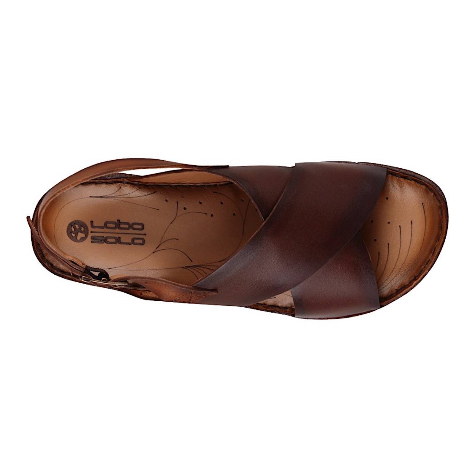 SANDALIAS DAMA LOBO SOLO 1702 PIEL CAFÉ