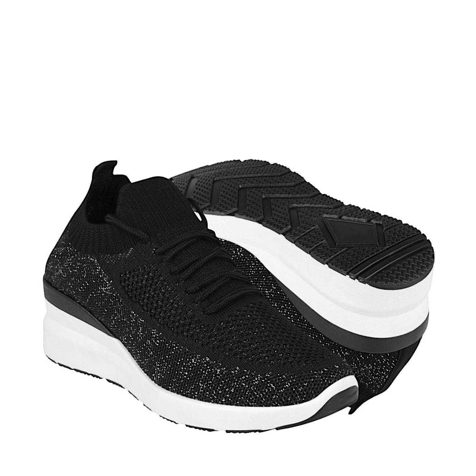 TENIS CASUALES DAMA FUROR 18783 TEXTIL NEGRO