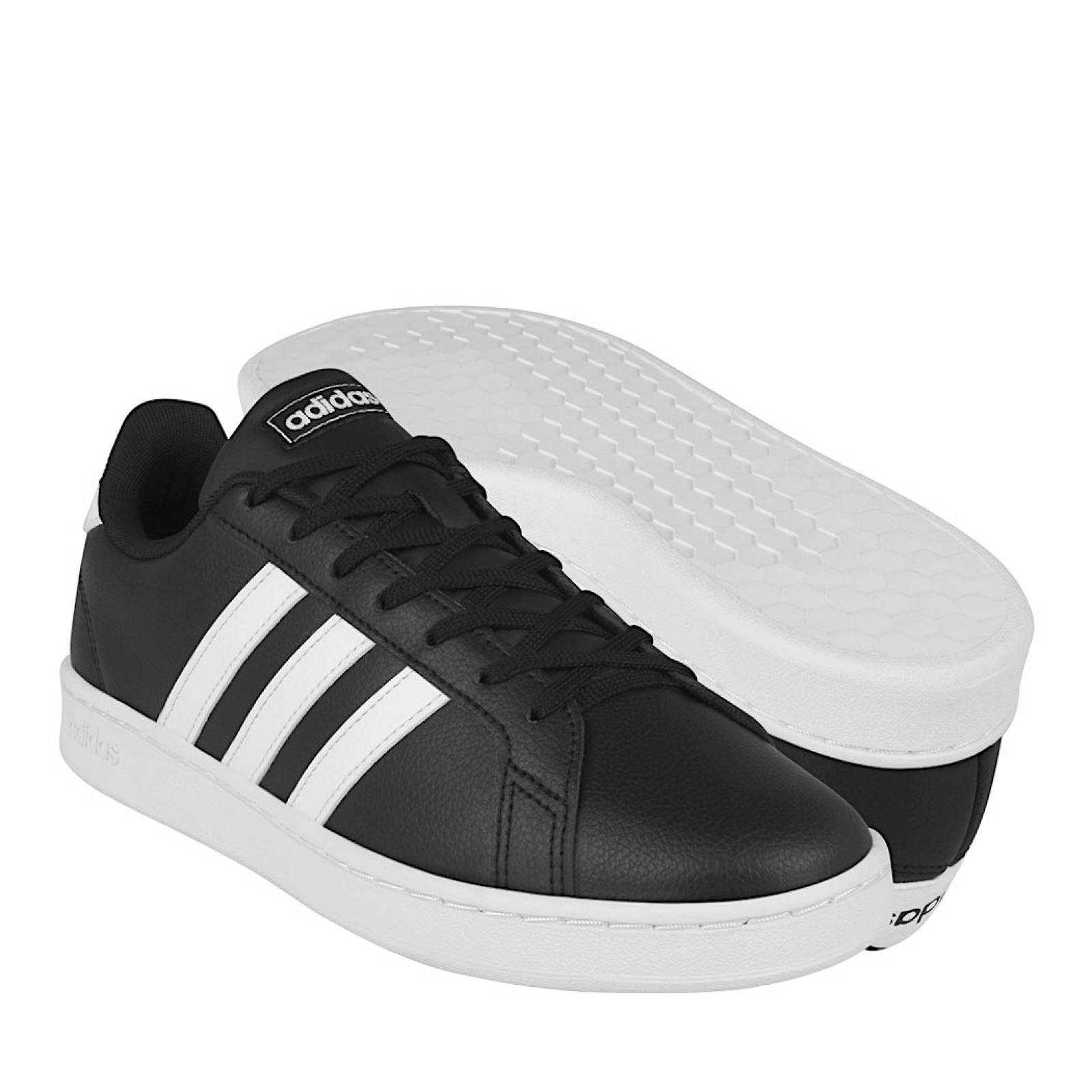 TENIS HOMBRE ADIDAS GRAND COURT F36393 PIEL NEGRO