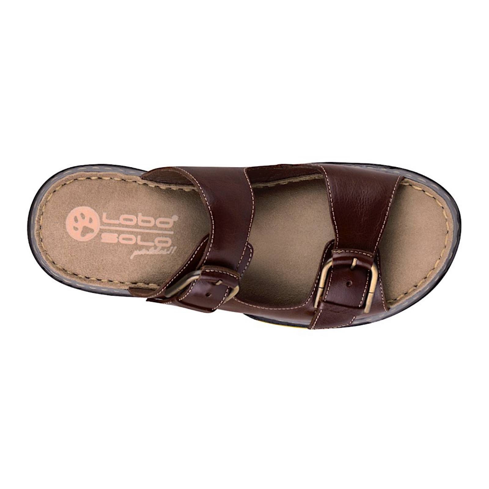 SANDALIAS CABALLERO LOBO SOLO 6510 PIEL CAFÉ