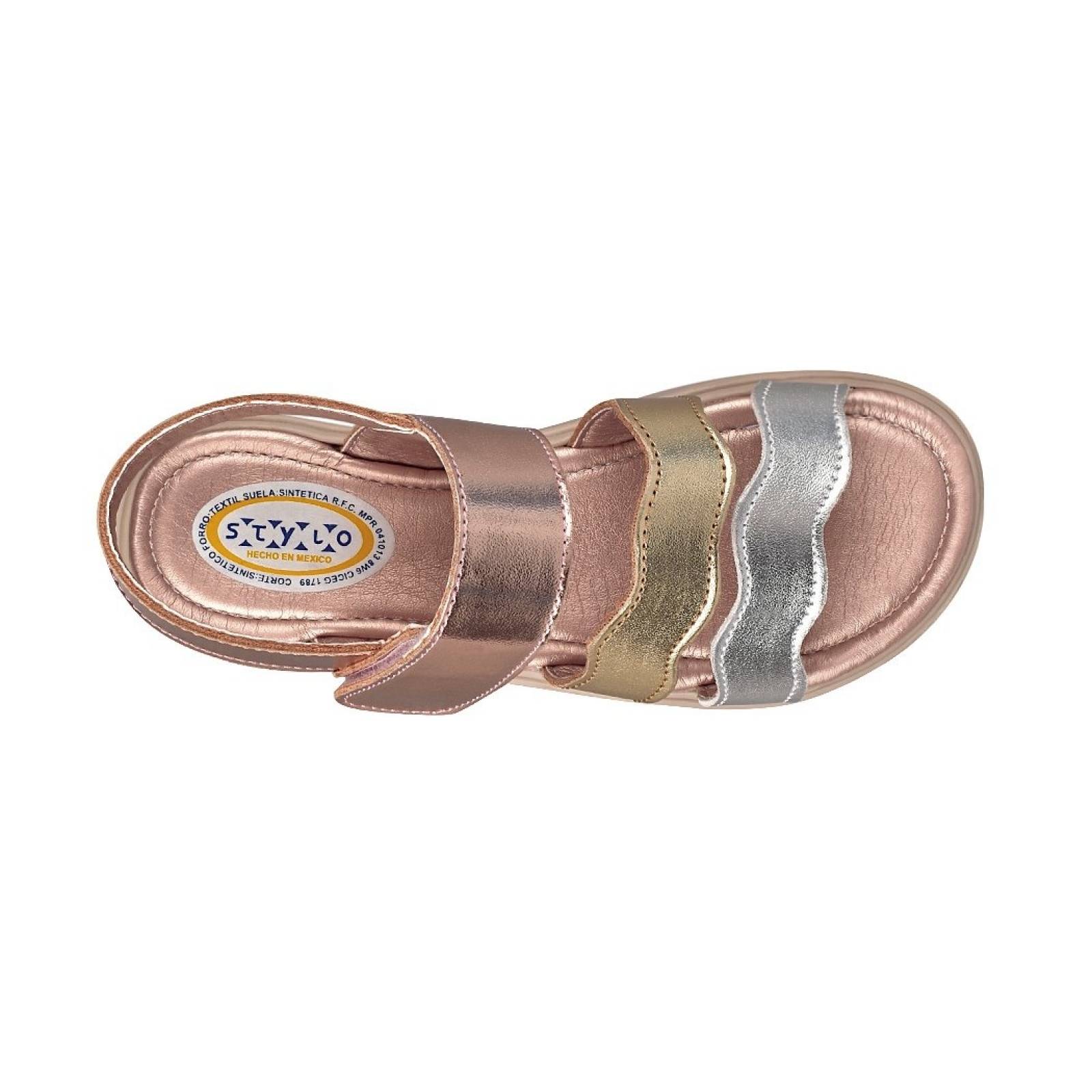 SANDALIAS PARA NIÑA STYLO 1156-1 ORO