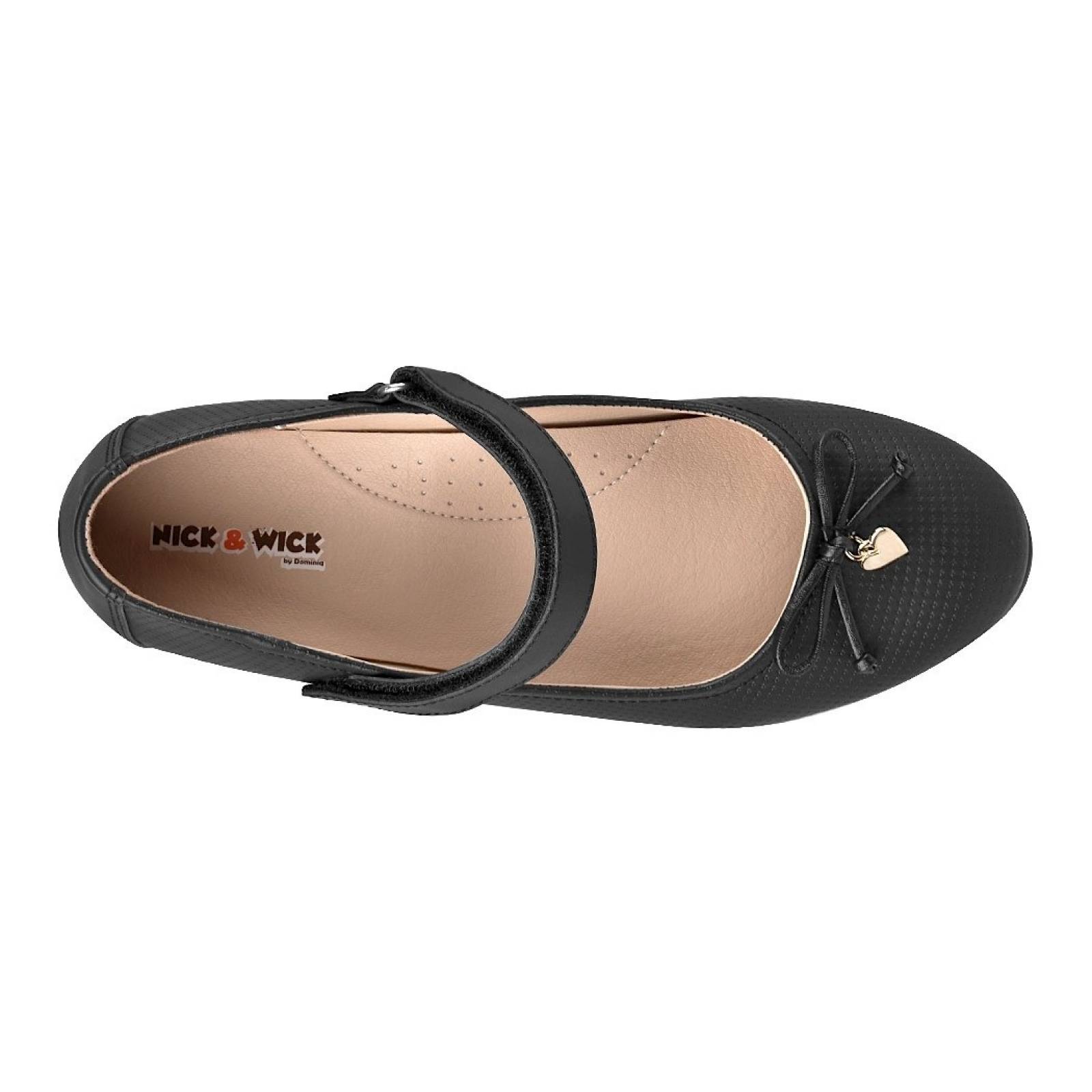ZAPATOS ESCOLARES PARA NIÑA NICK AND WICK 4161 NEGRO