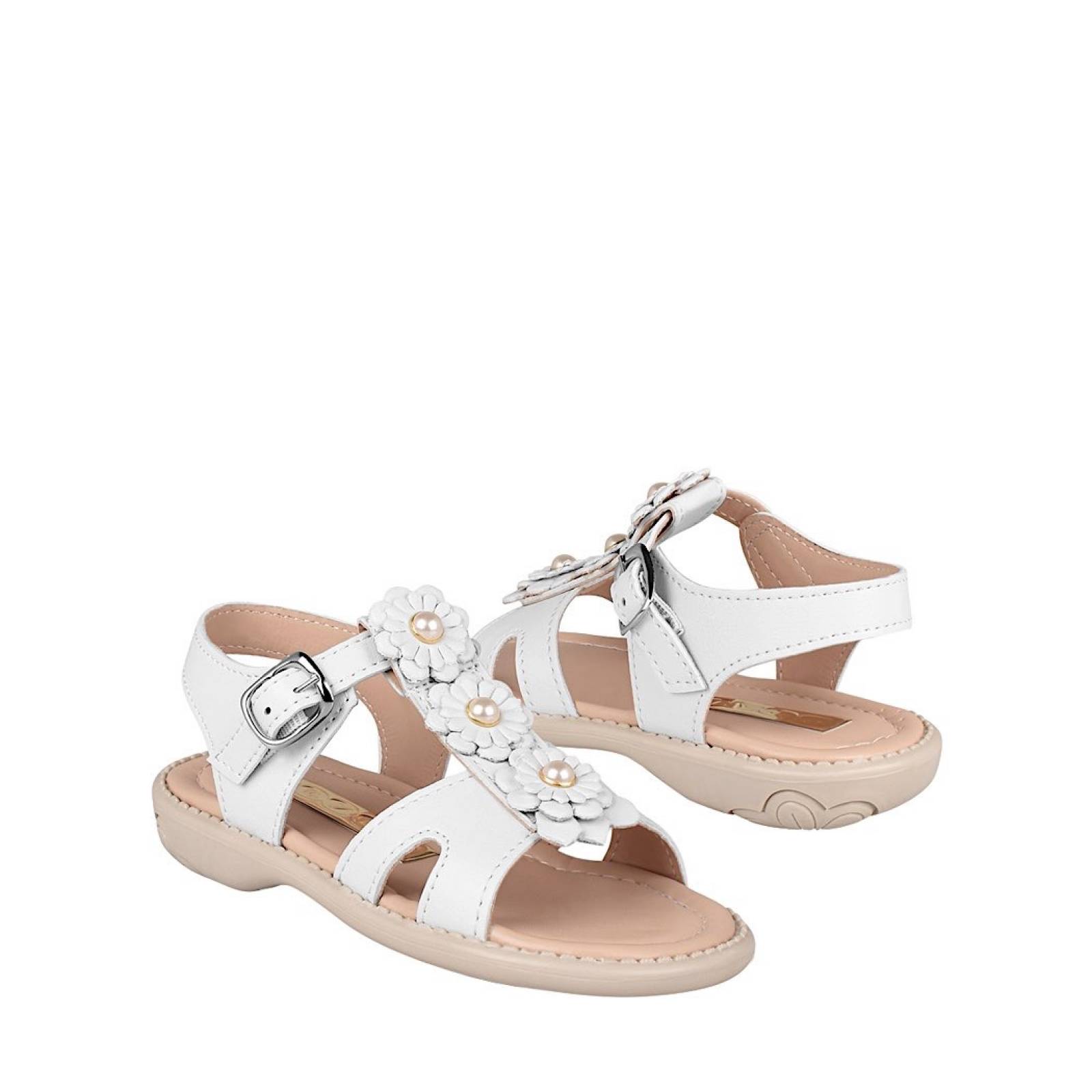 HUARACHITOS PARA NIÑA STYLO 1520 SIMIPIEL BLANCO