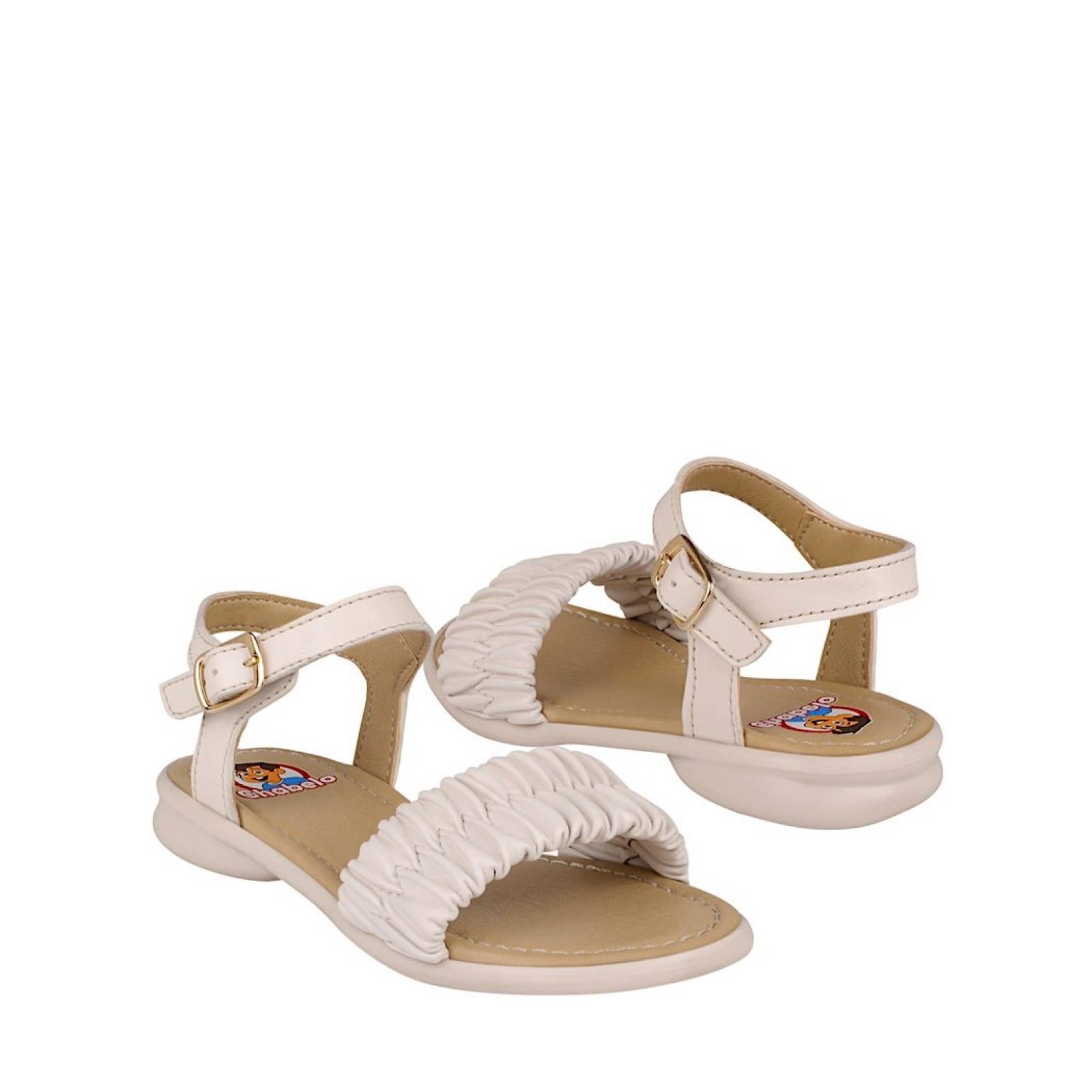 SANDALIAS PARA NIÑA CHABELO C110-B SIMIPIEL BEIGE