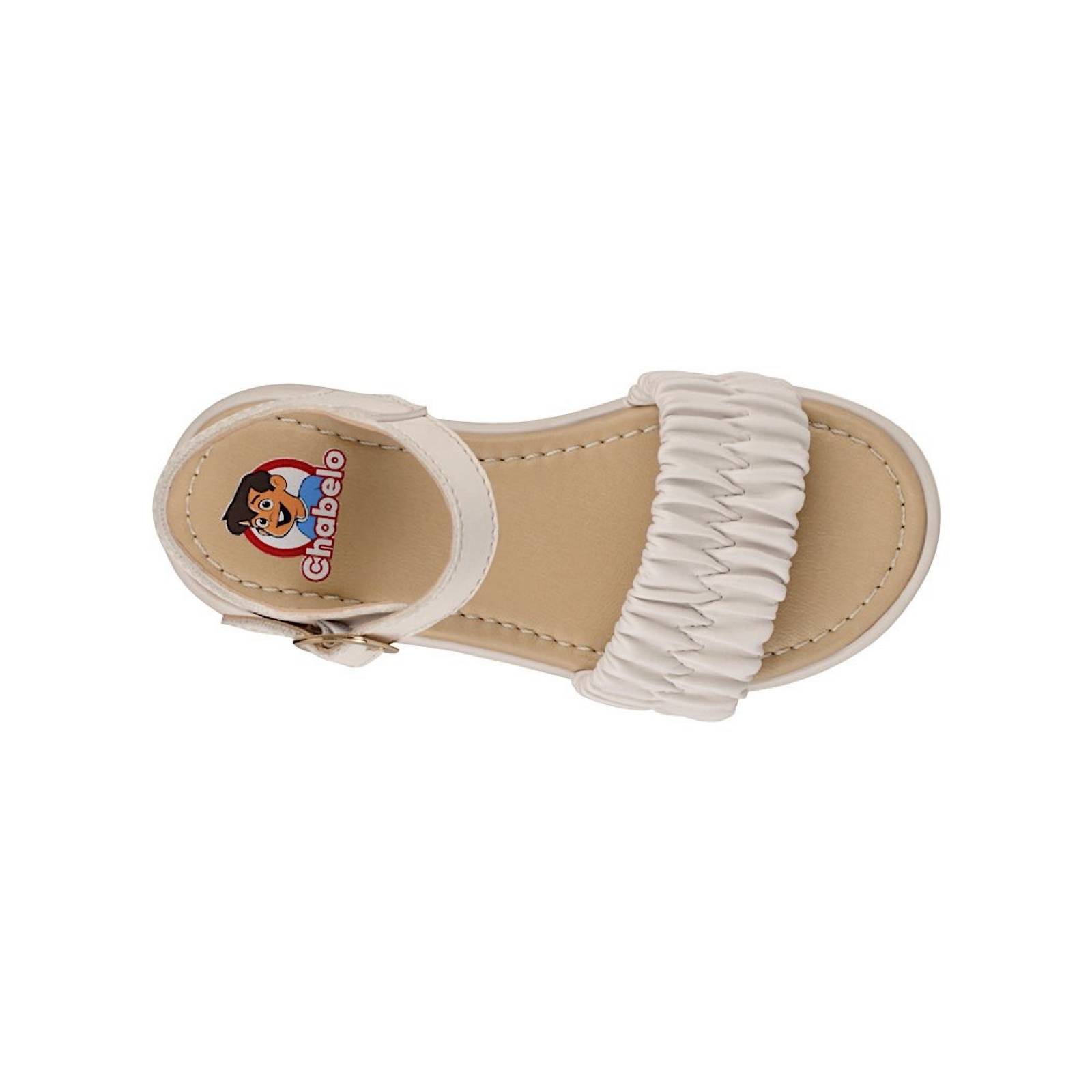 SANDALIAS PARA NIÑA CHABELO C110-B SIMIPIEL BEIGE
