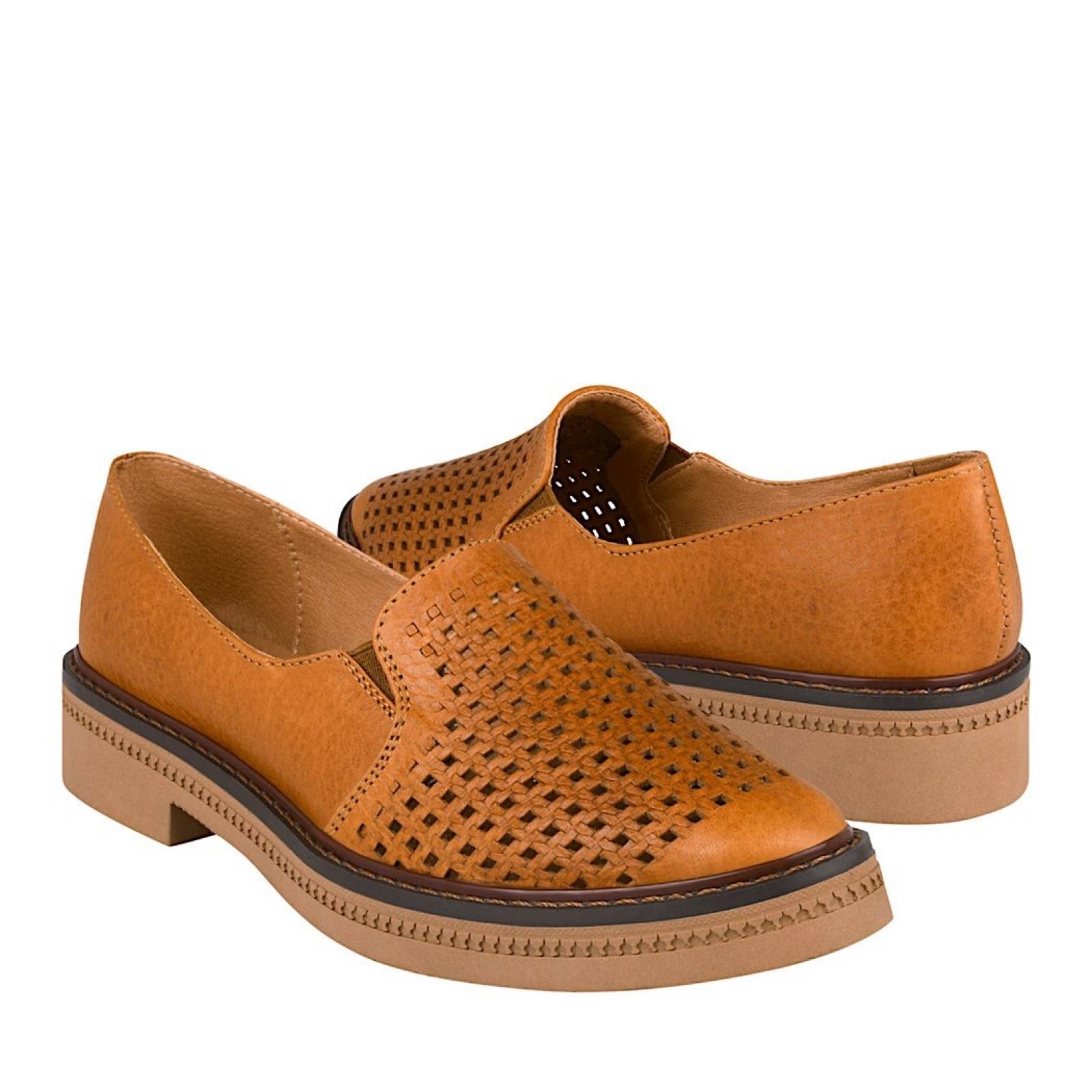 ZAPATOS DAMA STYLO 100-01 PIEL CAFÉ