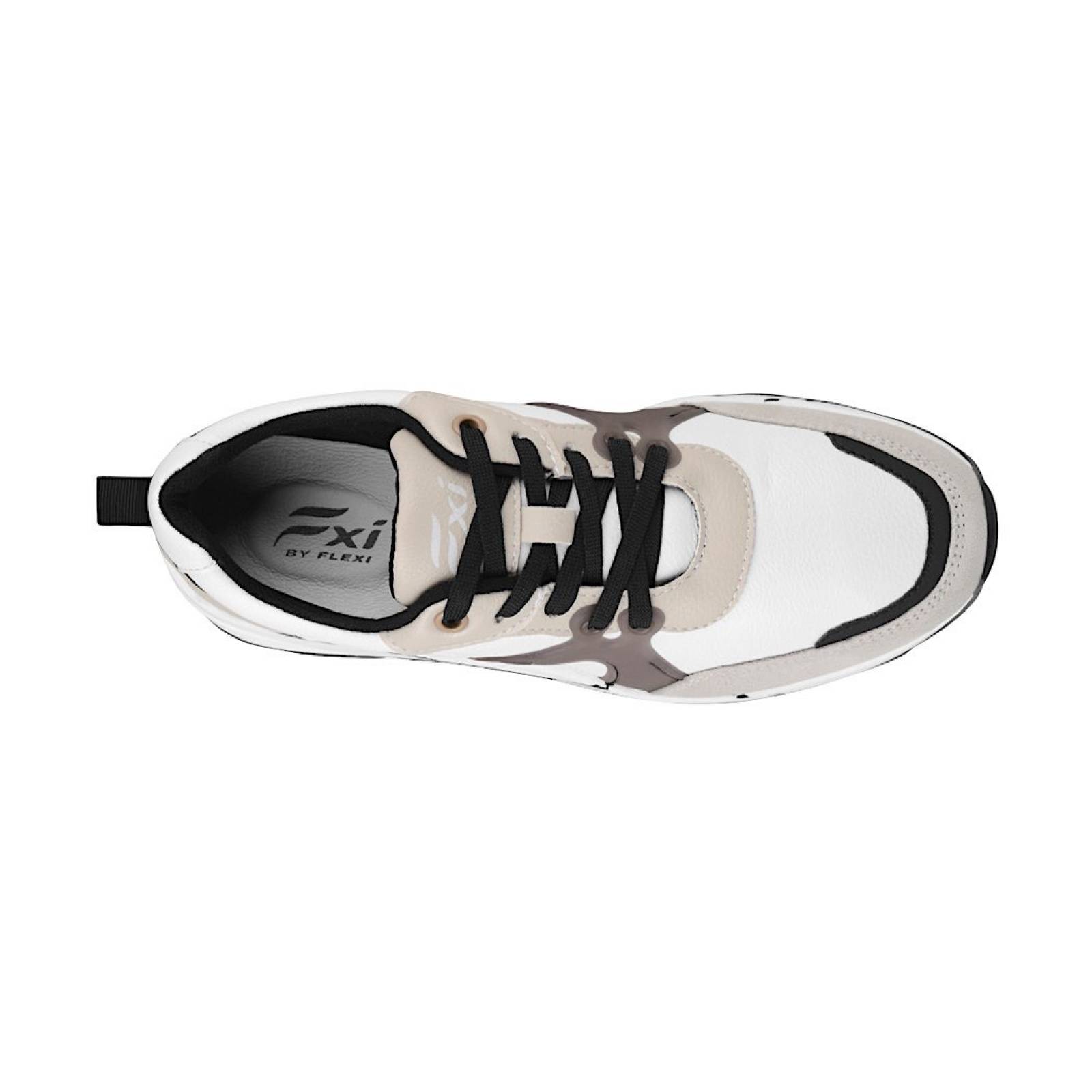 TENIS DAMA FLEXI 116401 SIMIPIEL BLANCO