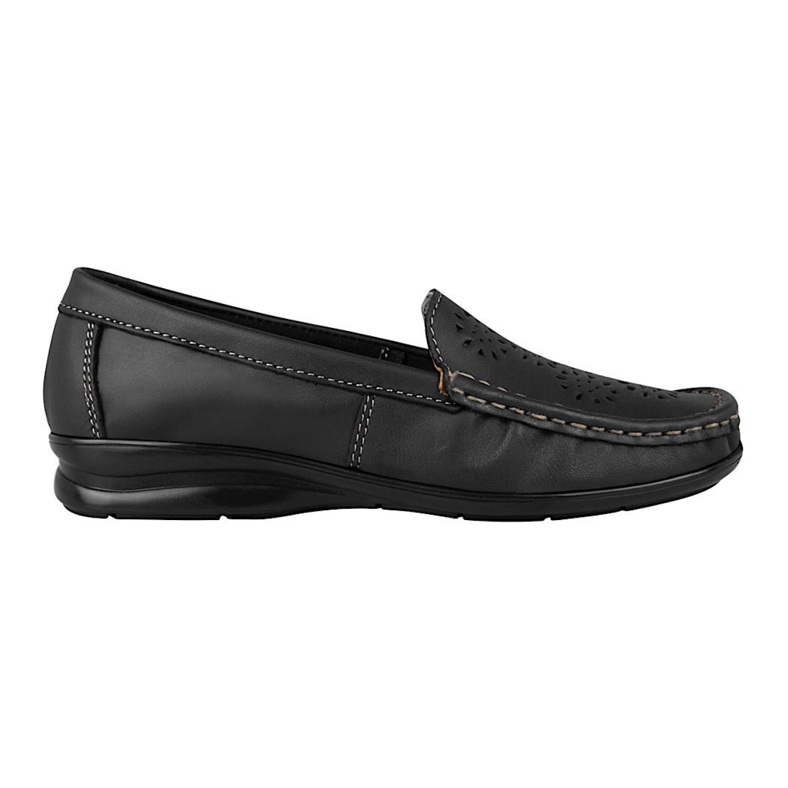 MOCASINES DAMA 902 STYLO PIEL NEGRO