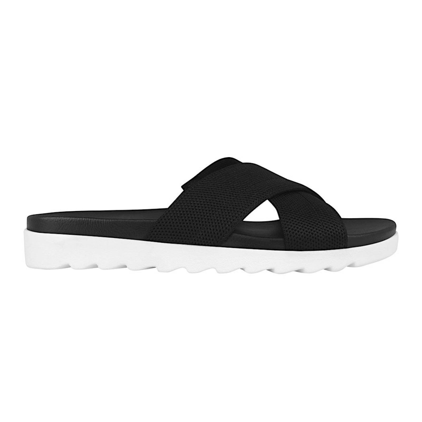 SANDALIAS DAMA FLEXI 107106 TEXTIL NEGRO