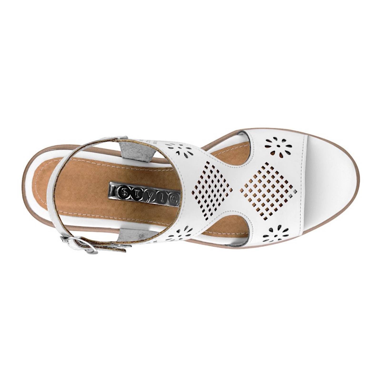 SANDALIAS DAMA STYLO 1 SIMIPIEL BLANCO