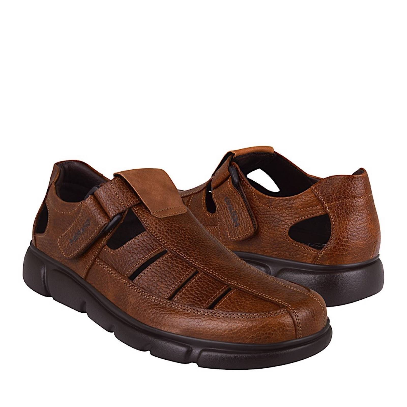 HUARACHES CABALLERO MERANO 42051 PIEL CAFÉ