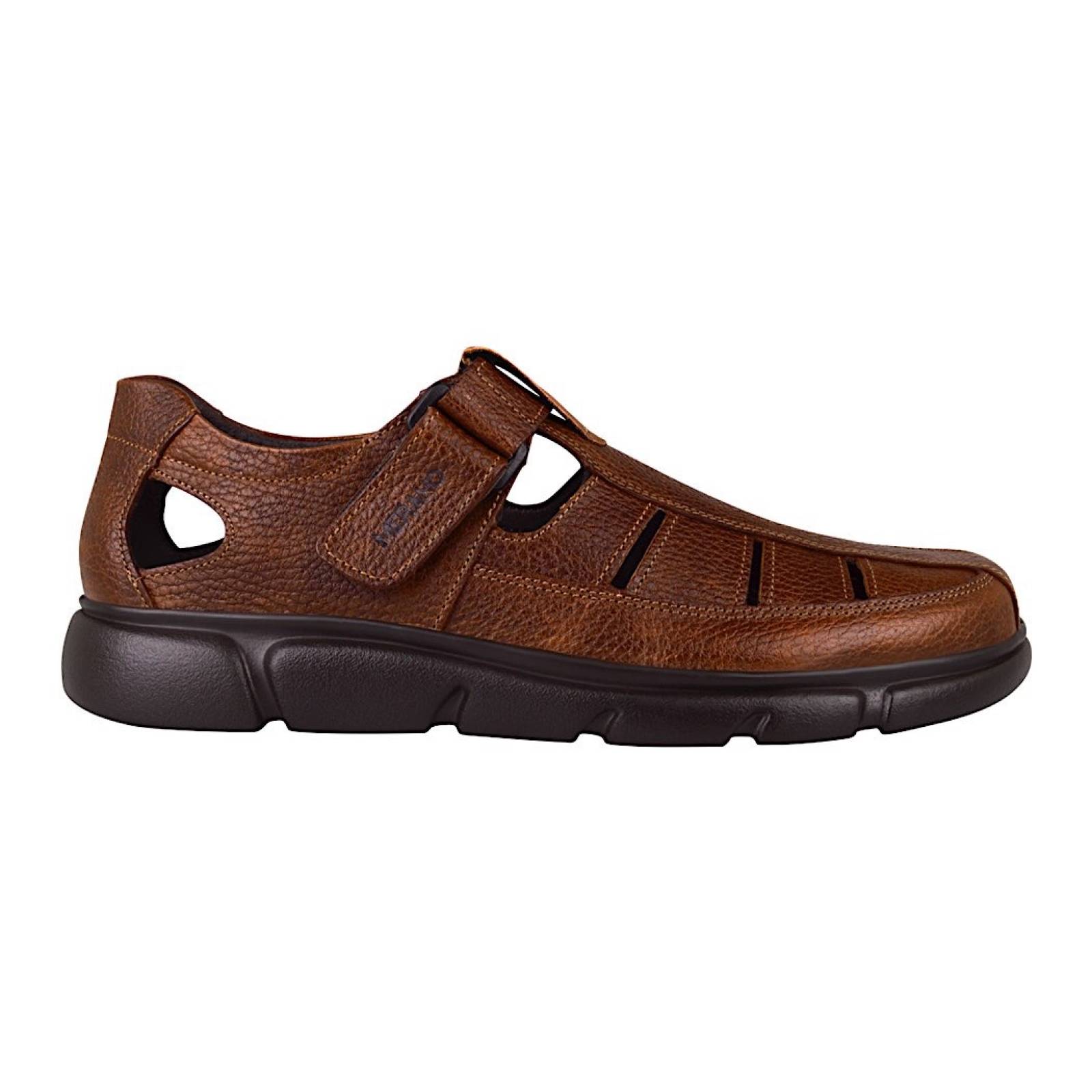 HUARACHES CABALLERO MERANO 42051 PIEL CAFÉ