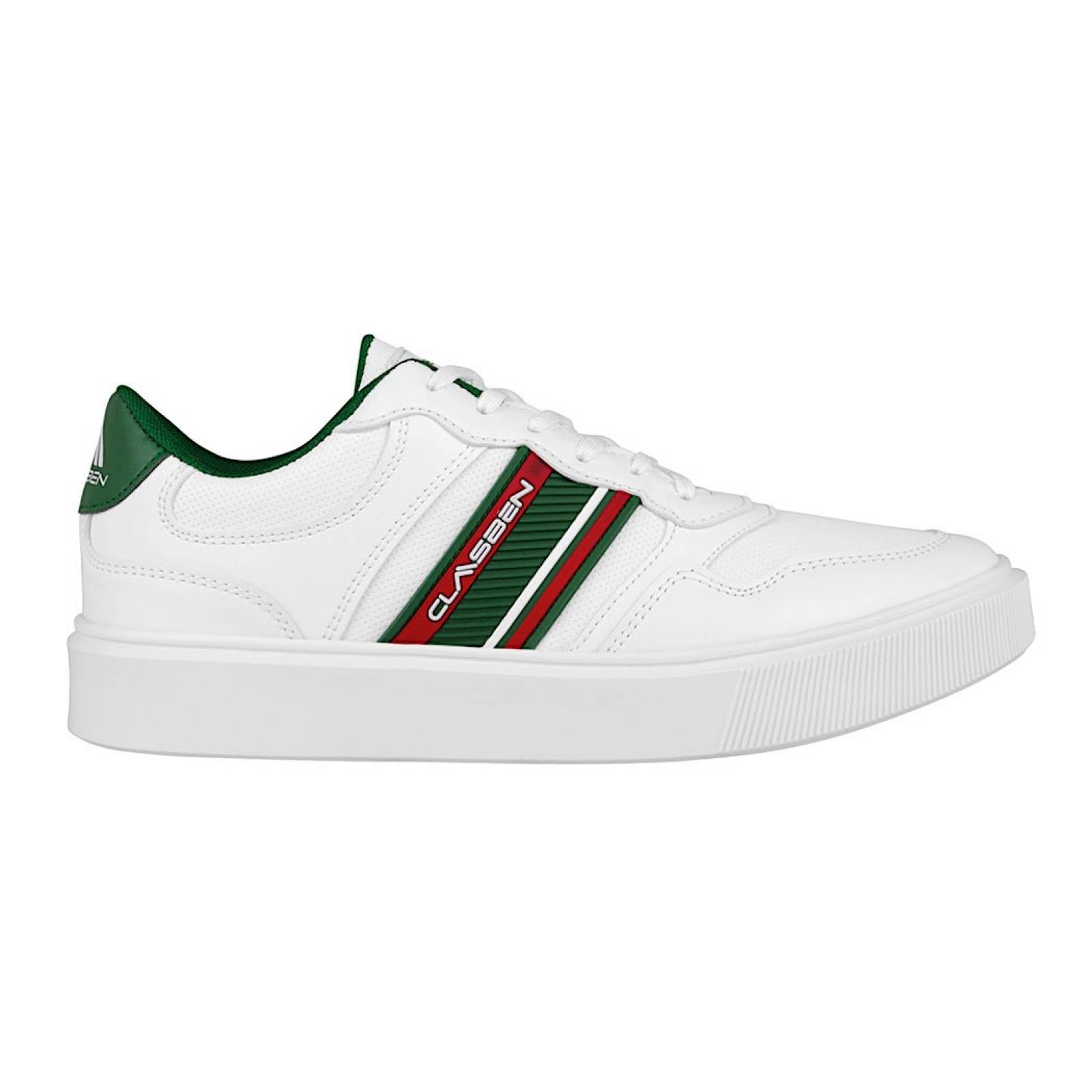 TENIS CASUALES CABALLERO CLASBEN AXEL SIMIPIEL BLANCO