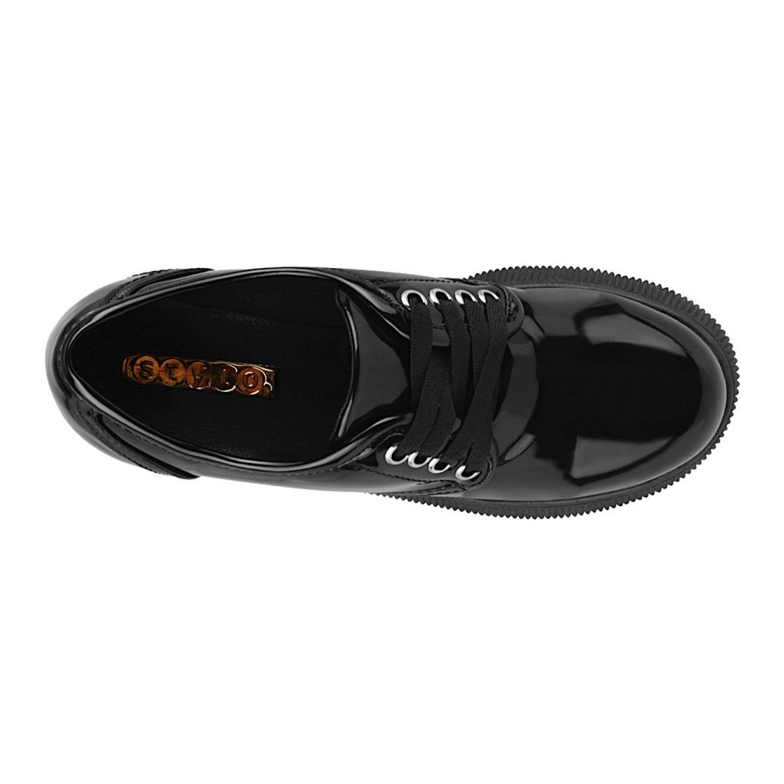 ZAPATOS OXFORD DAMA STYLO 130 01 CHAROL NEGRO