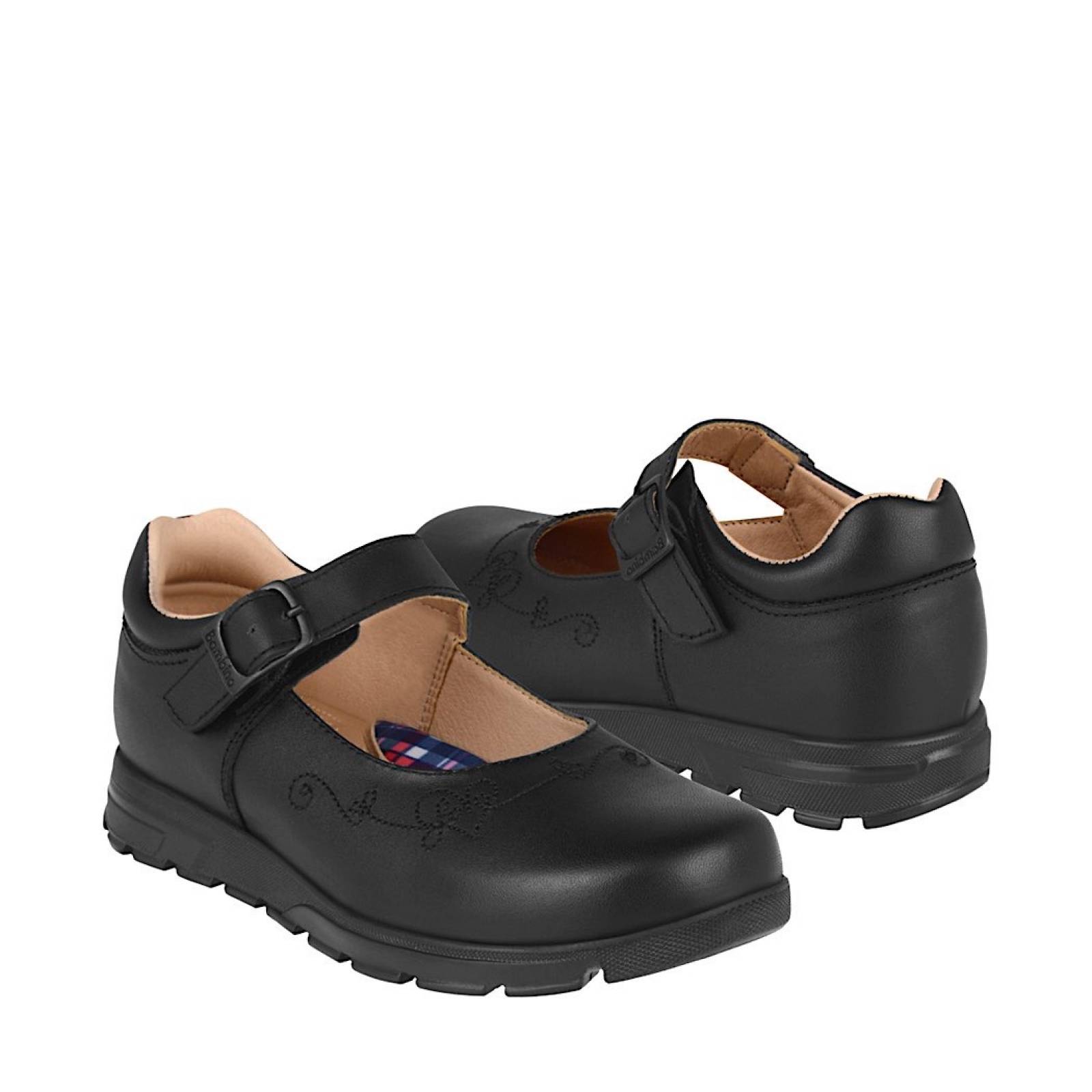 ZAPATOS ESCOLARES NIÑA BAMBINO A3987 PIEL NEGRO