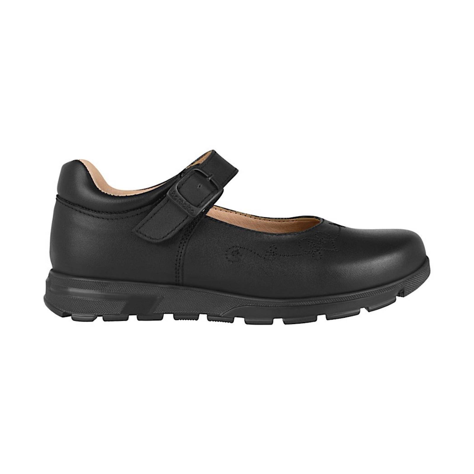 ZAPATOS ESCOLARES NIÑA BAMBINO A3987 PIEL NEGRO