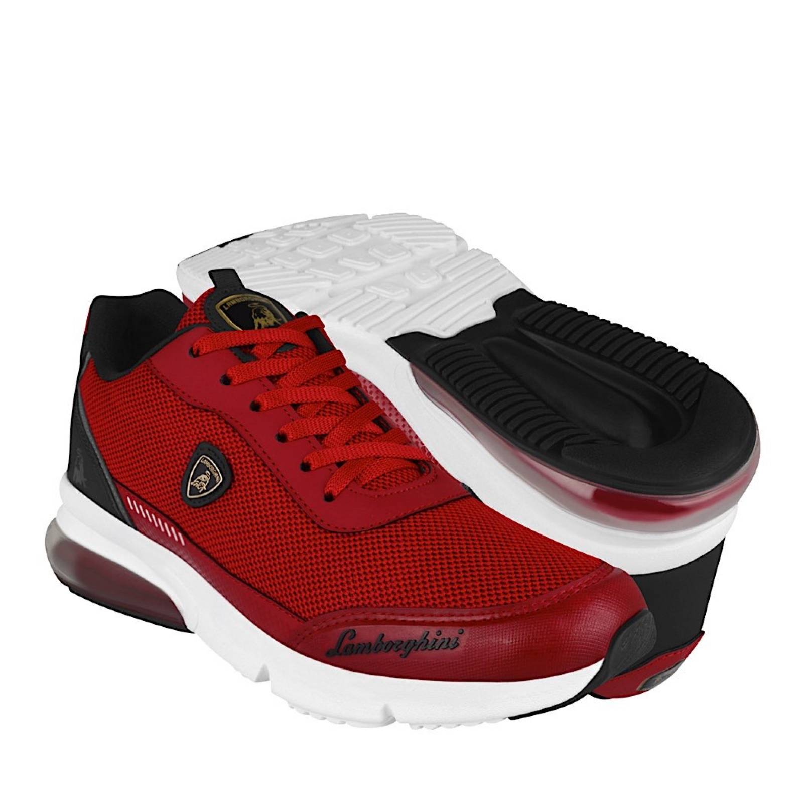 TENIS CABALLERO LAMBORGHINI 5065 TEXTIL ROJO