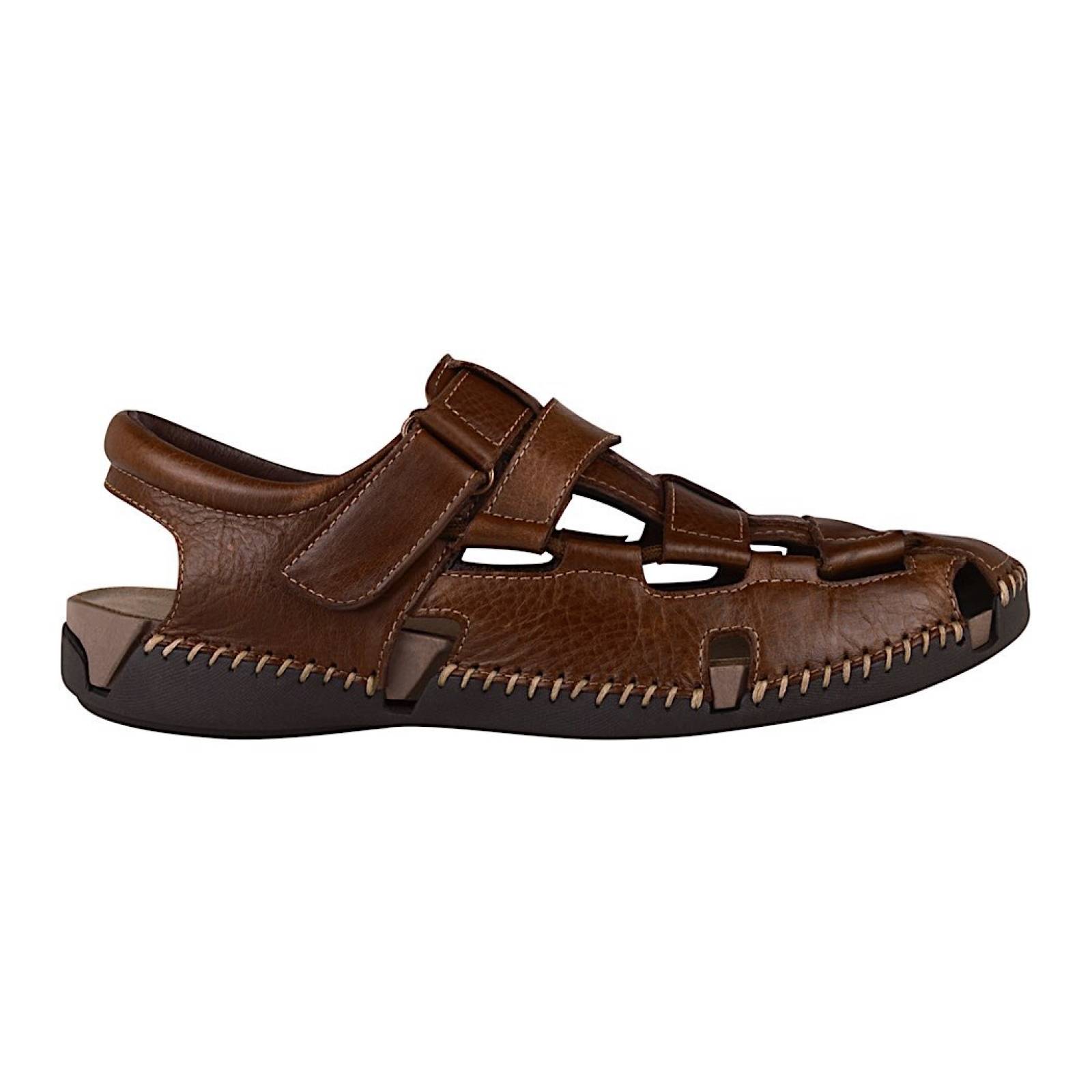 HUARACHES CABALLERO LOBO SOLO 6251 PIEL CAFE