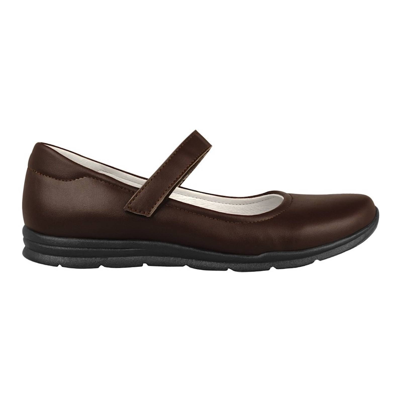 Zapato escolar Dominiq para niña simipiel café 1161