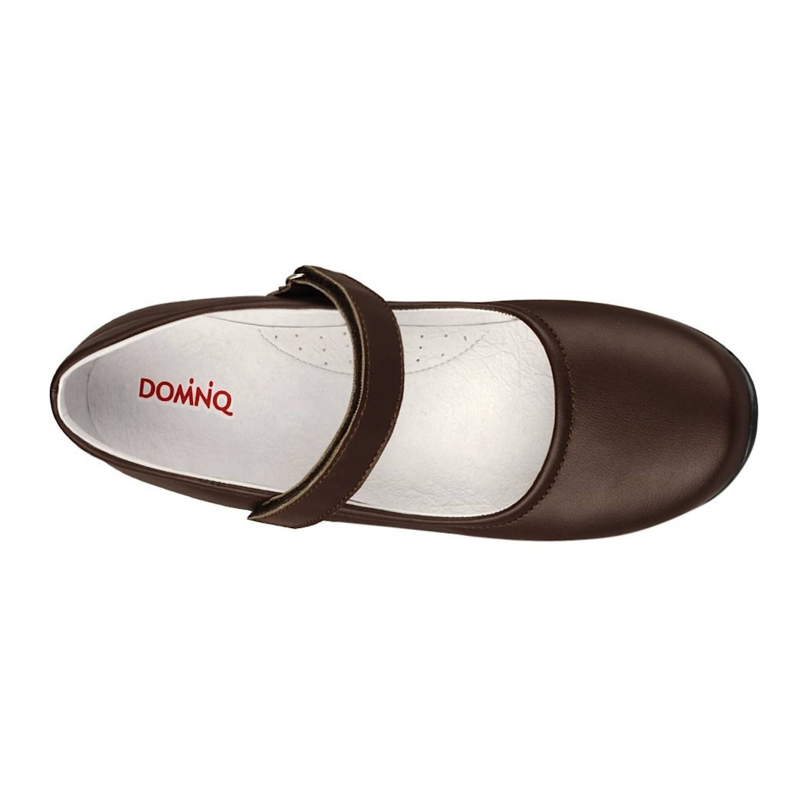 Zapato escolar Dominiq para niña simipiel café 1161