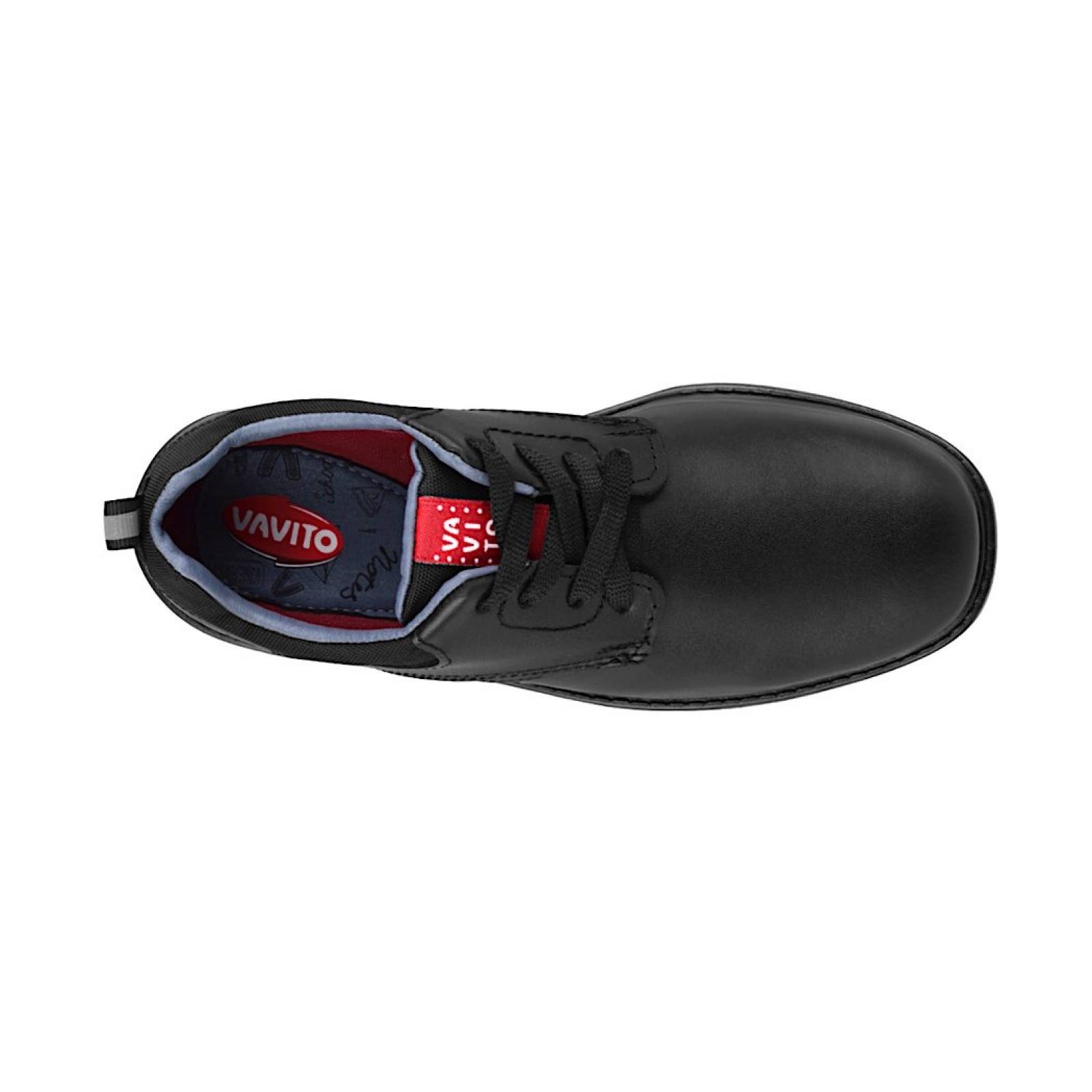 ZAPATOS ESCOALRES JOVEN V4502 PIEL NEGRO