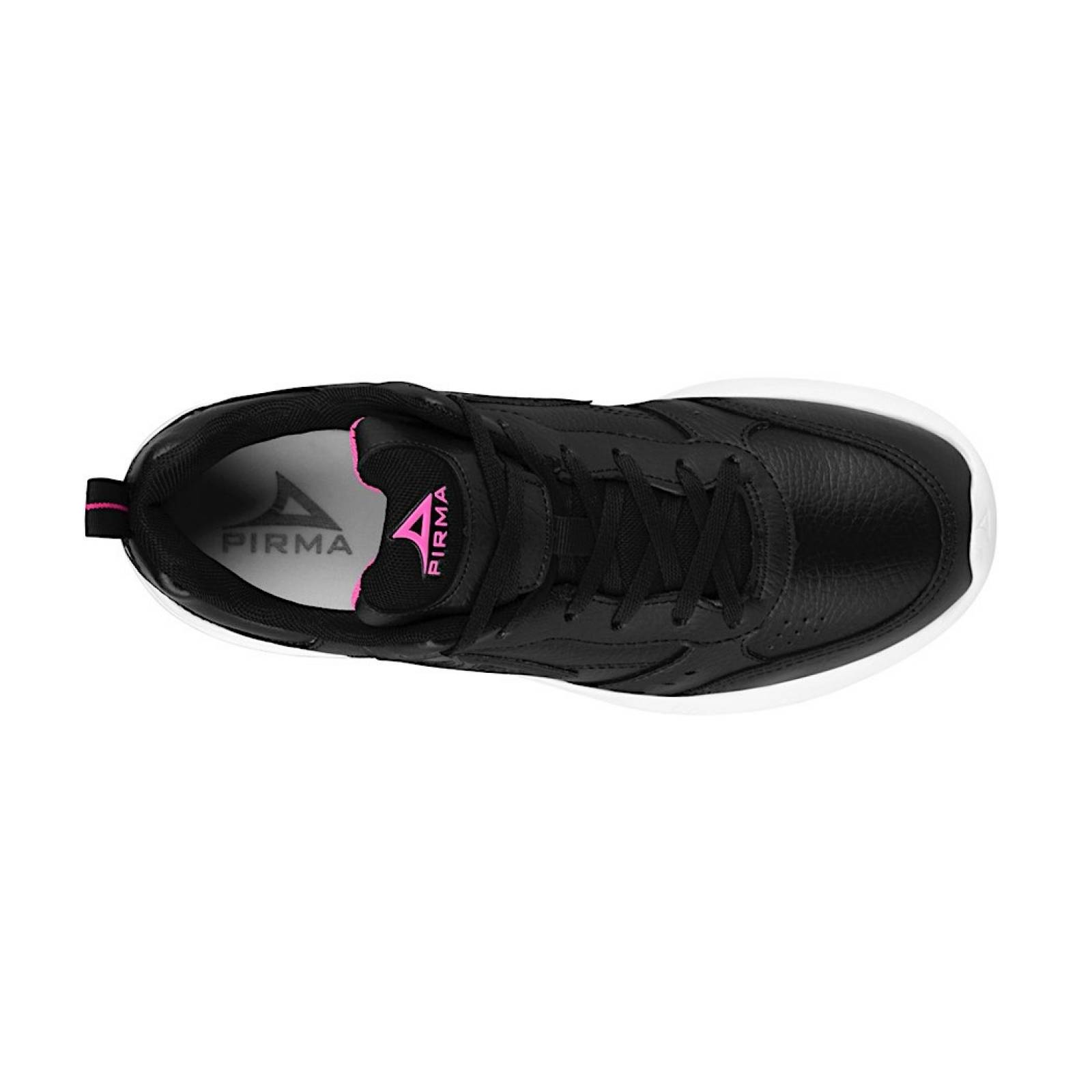 TENIS CASUALES DAMA PIRMA 8507-218 PIEL NEGRO