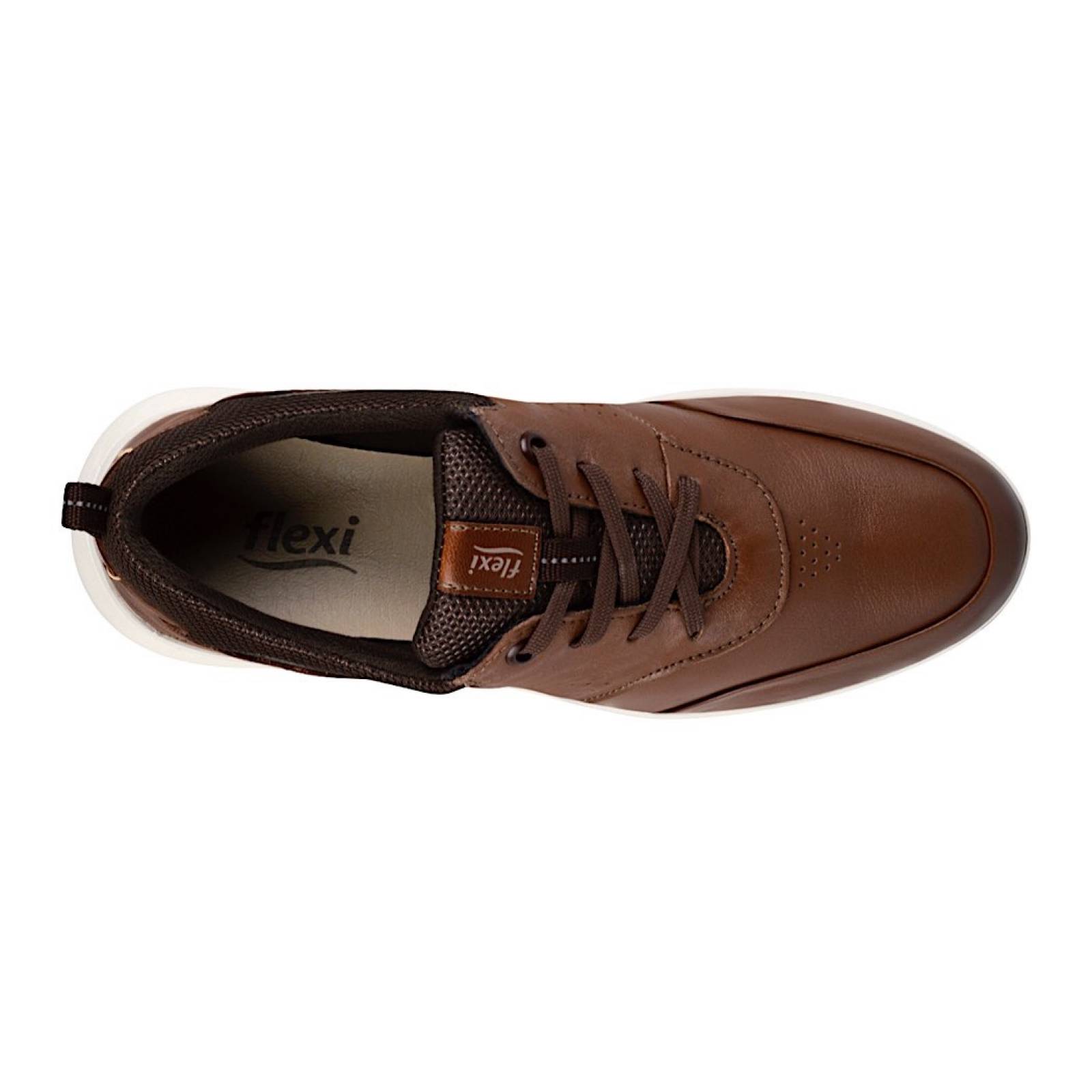 ZAPATOS CASUALES DAMA FLEXI 119803 PIEL CAFÉ