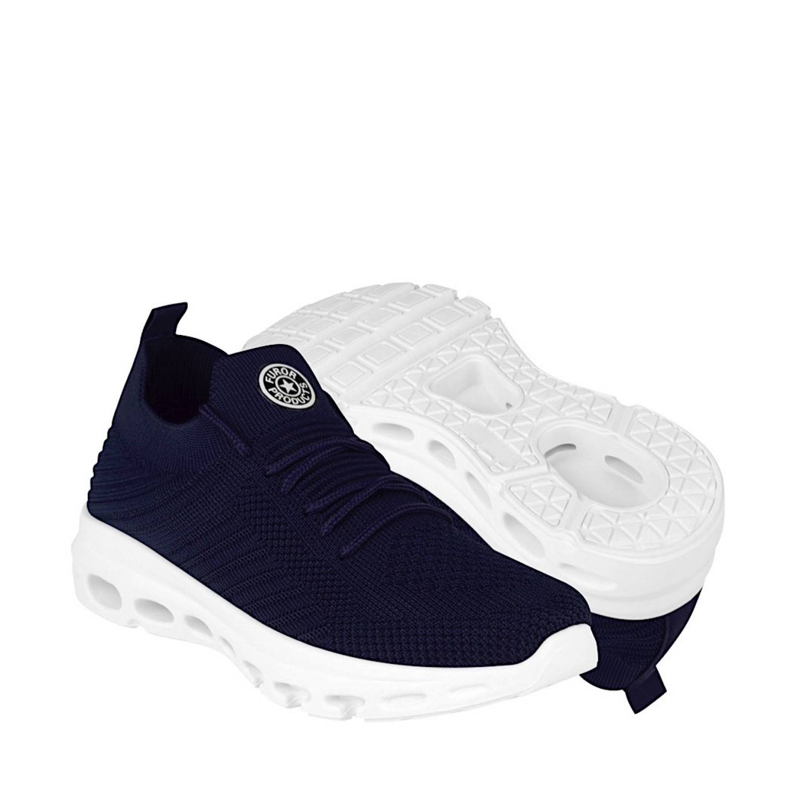 TENIS CASUALES DAMA FUROR 24194 TEXTIL AZUL