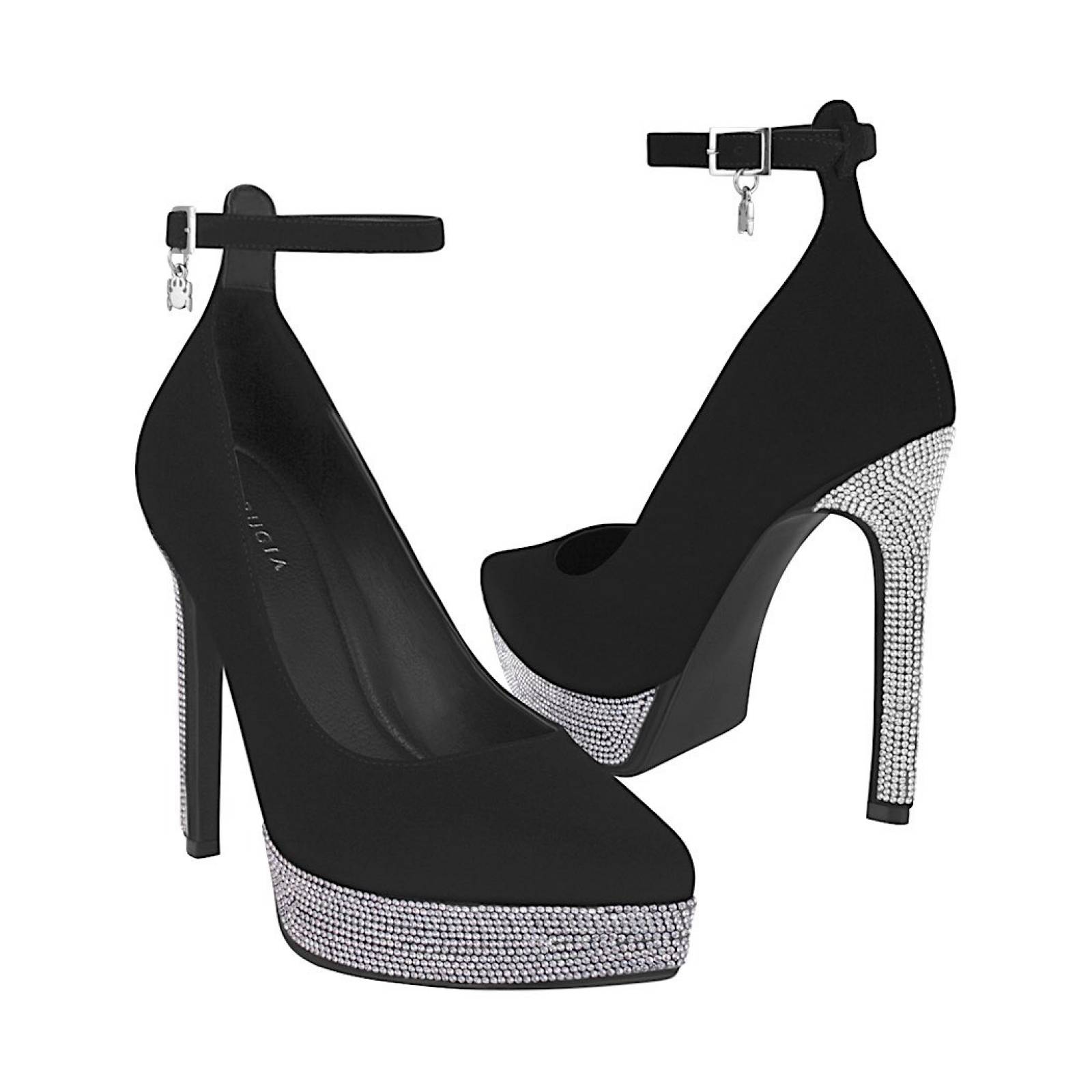 TACONES DE FIESTA PARA DAMA PERUGIA 14021 SUEDE NEGRO