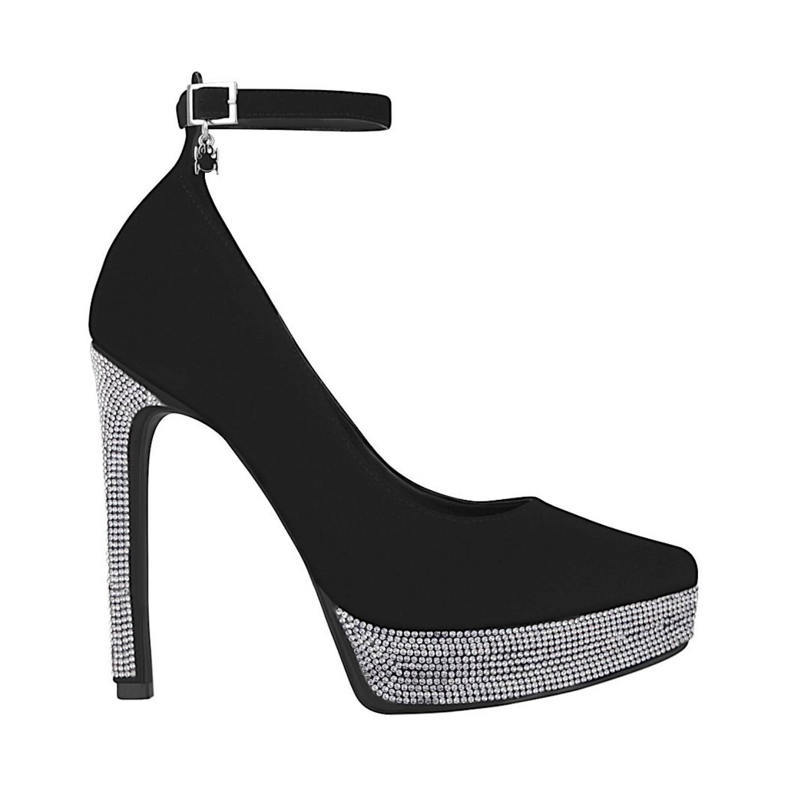 TACONES DE FIESTA PARA DAMA PERUGIA 14021 SUEDE NEGRO