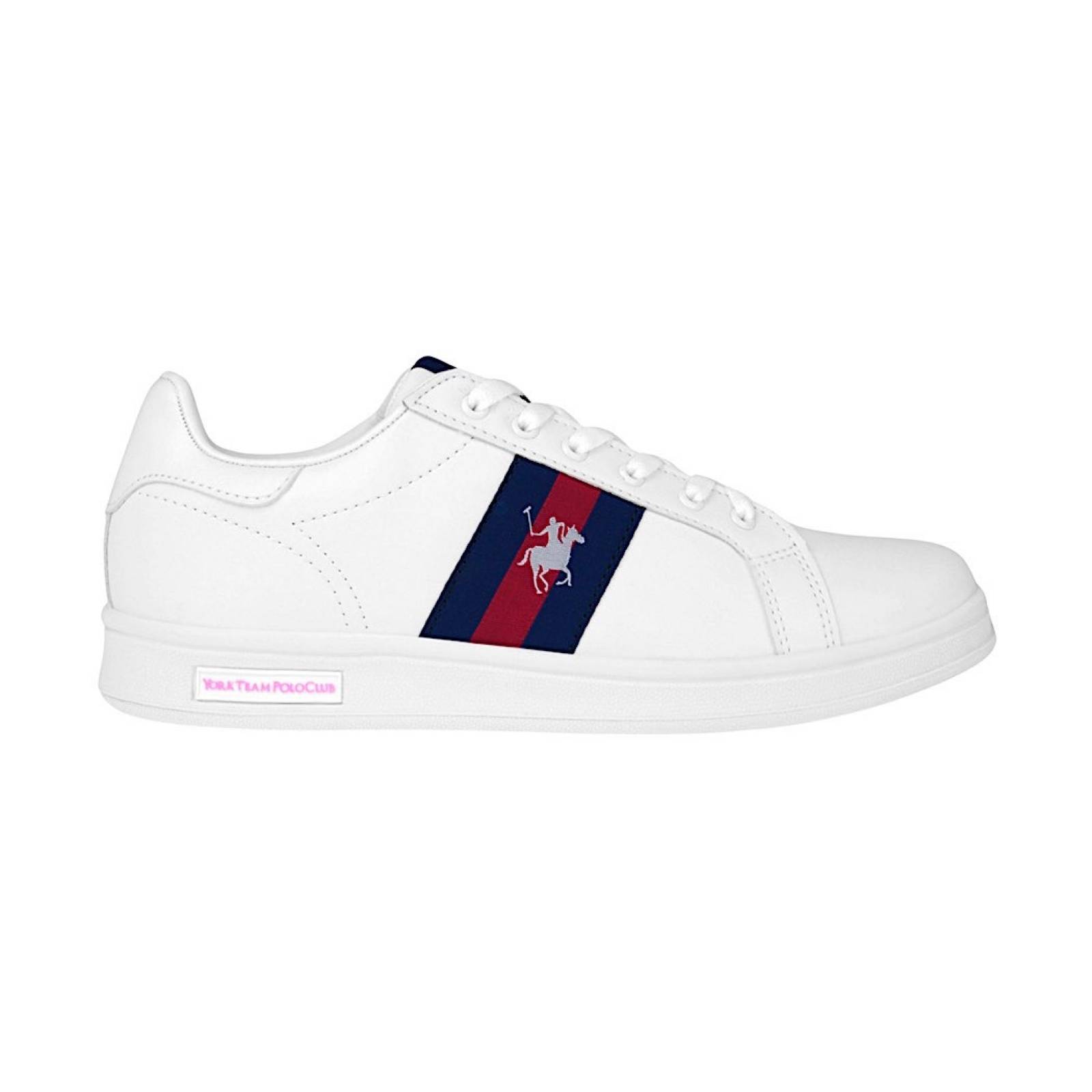 TENIS CASUALES DAMA POLO 9424-D SIMIPIEL BLANCO