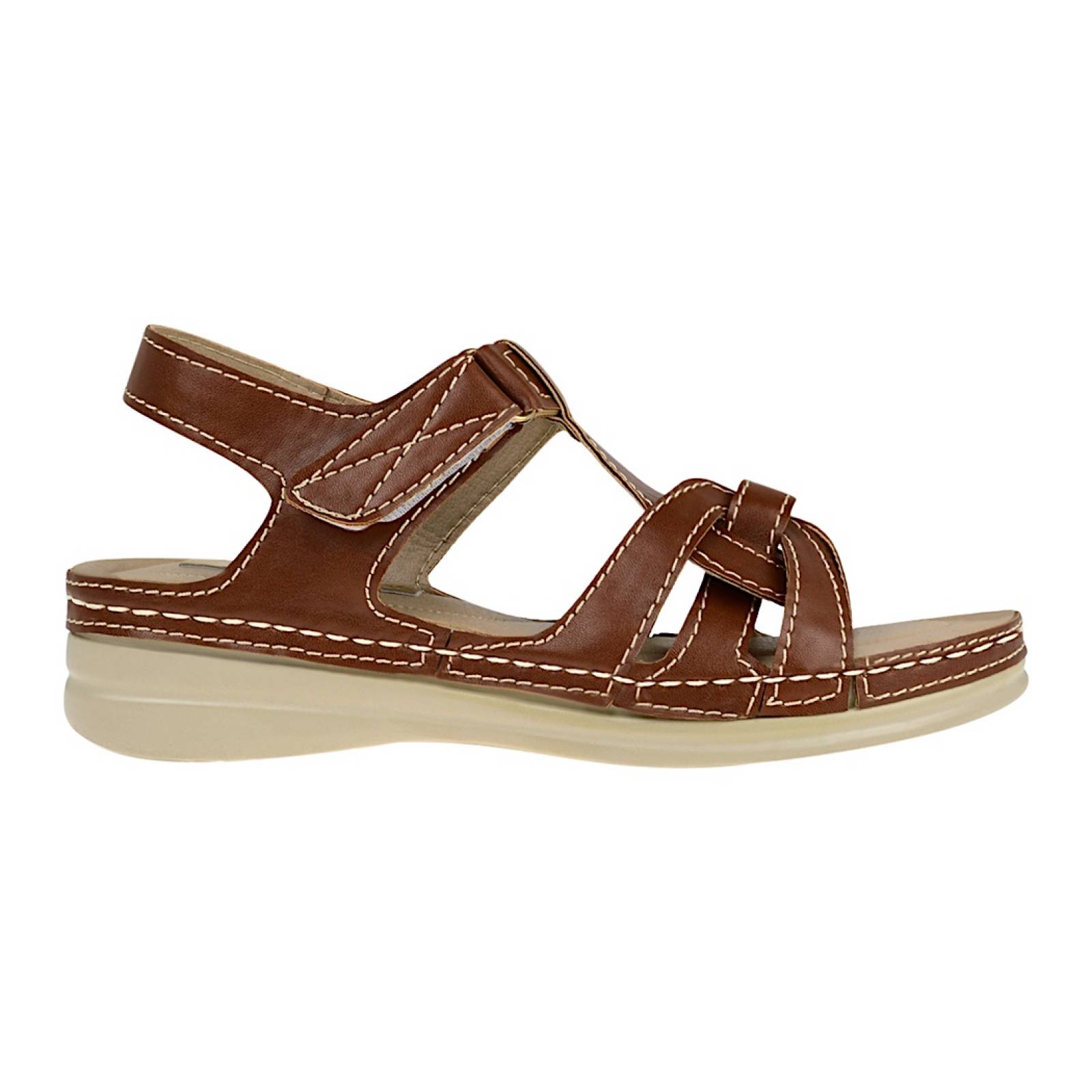SANDALIAS DAMA STYLO 3100 SIMIPIEL CAFÉ